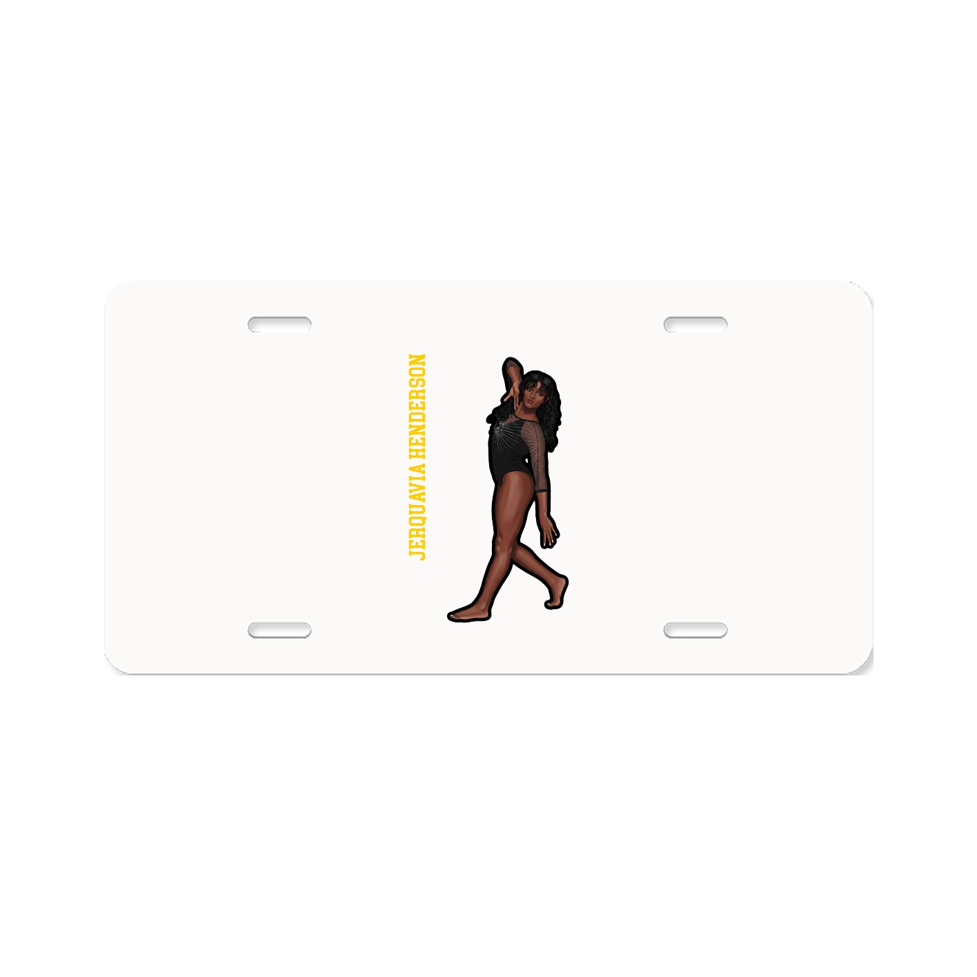 License Plate — Name Vertical in Classic