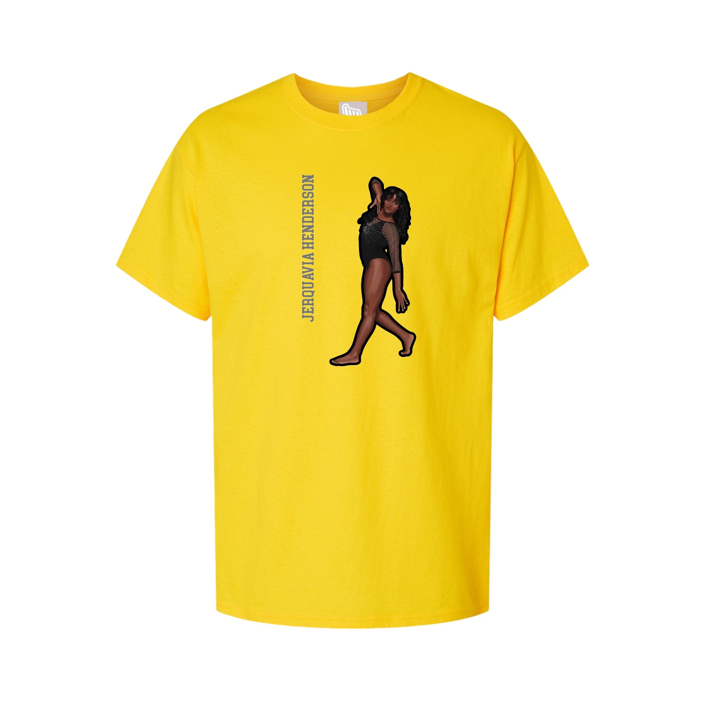 Youth Tee — Name Vertical in Gold