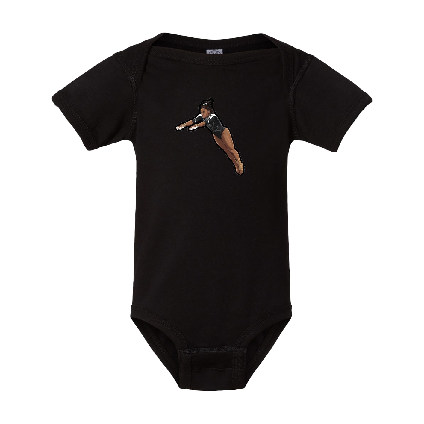 Baby Onesie — Name Vertical in Black