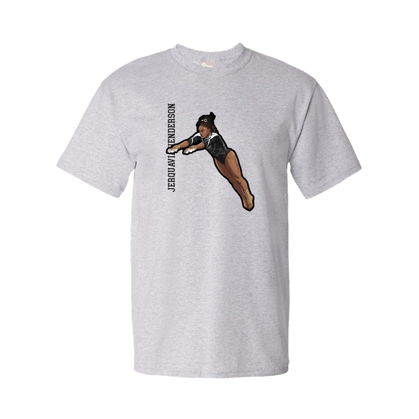 Tee — Name Vertical in Grey
