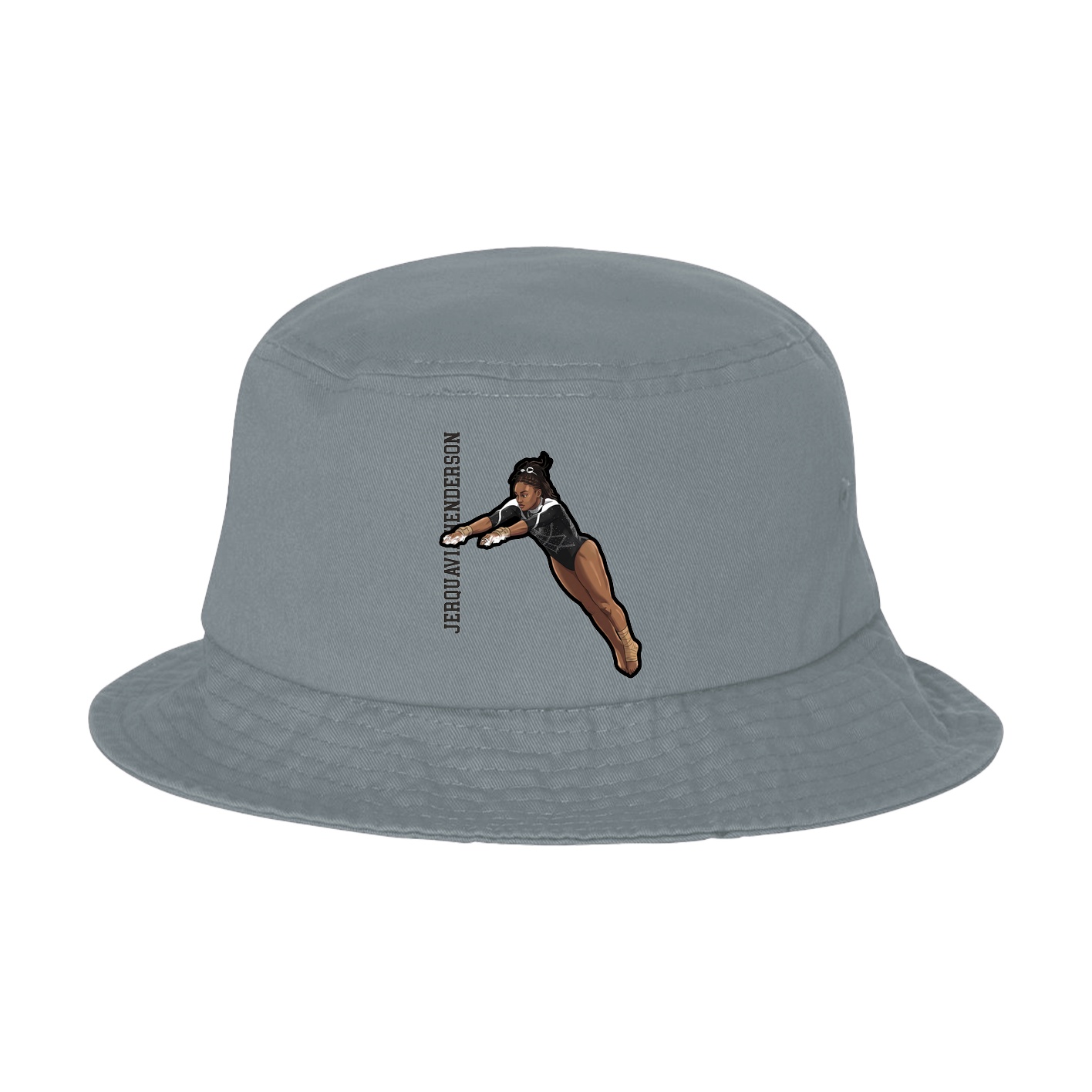 Bucket Cap — Name Vertical in Grey