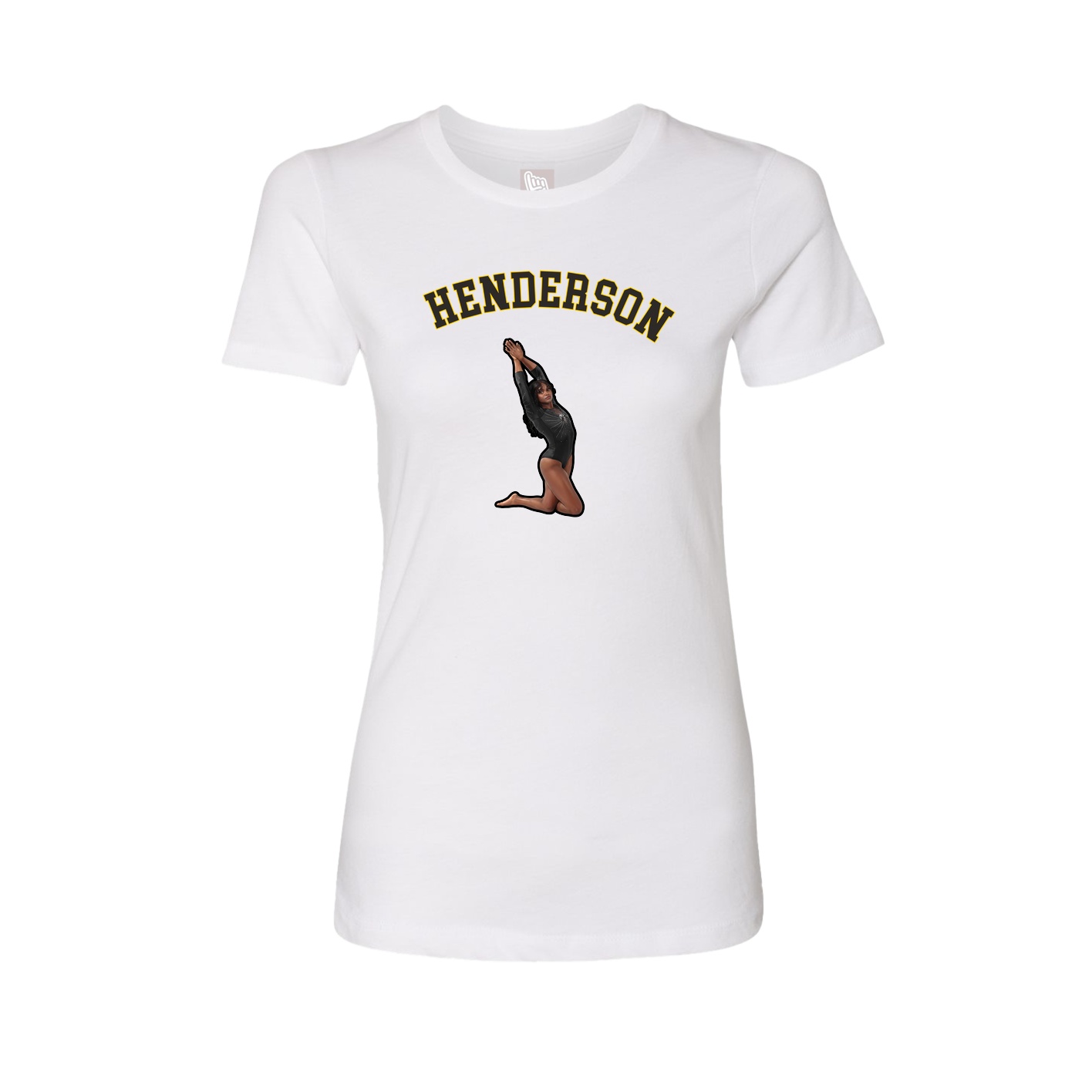 Fitted Women's Tee — Shirsey Arch in White