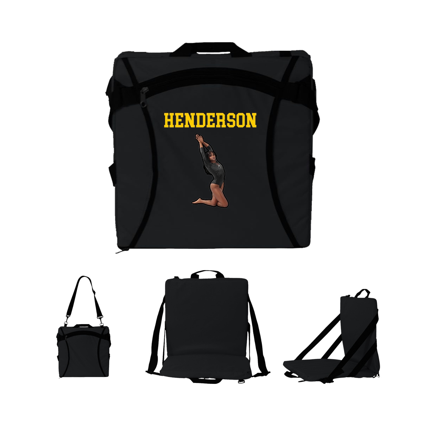Folding Stadium Seat — Shirsey in Black