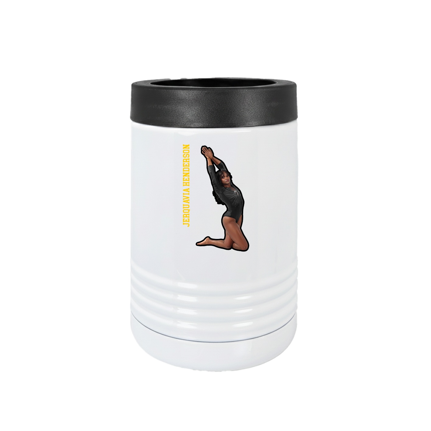 Beverage Holder — Name Vertical in White