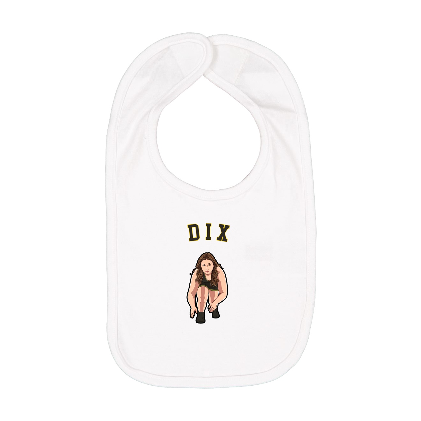Infant Bib — Shirsey Arch in White
