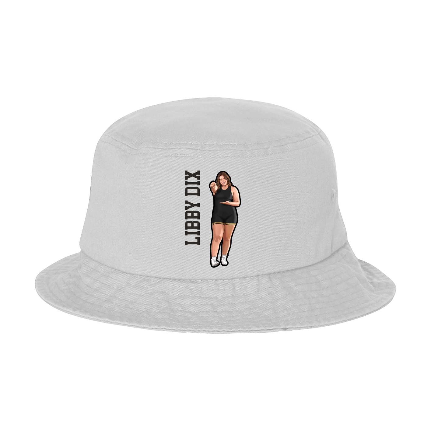 Bucket Cap — Name Vertical in White