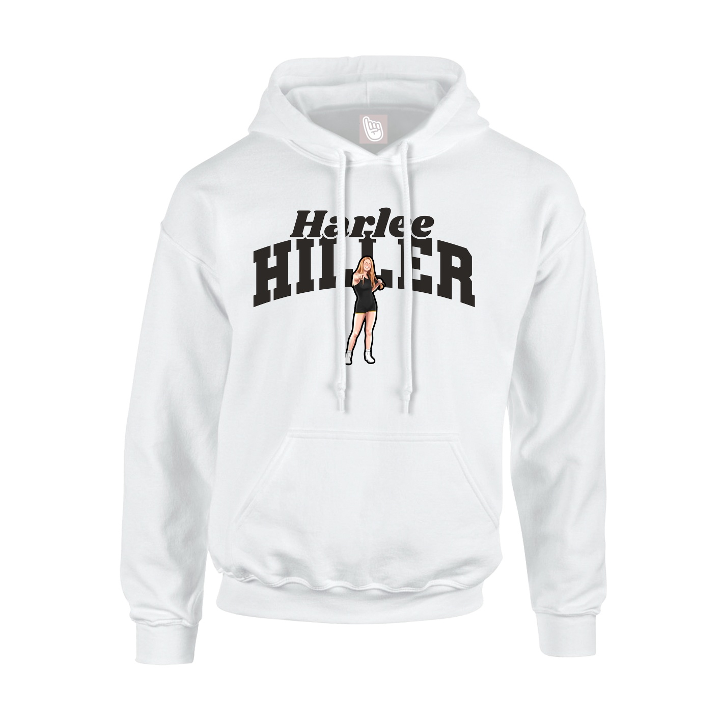 Hoodie — Signature Arch in White