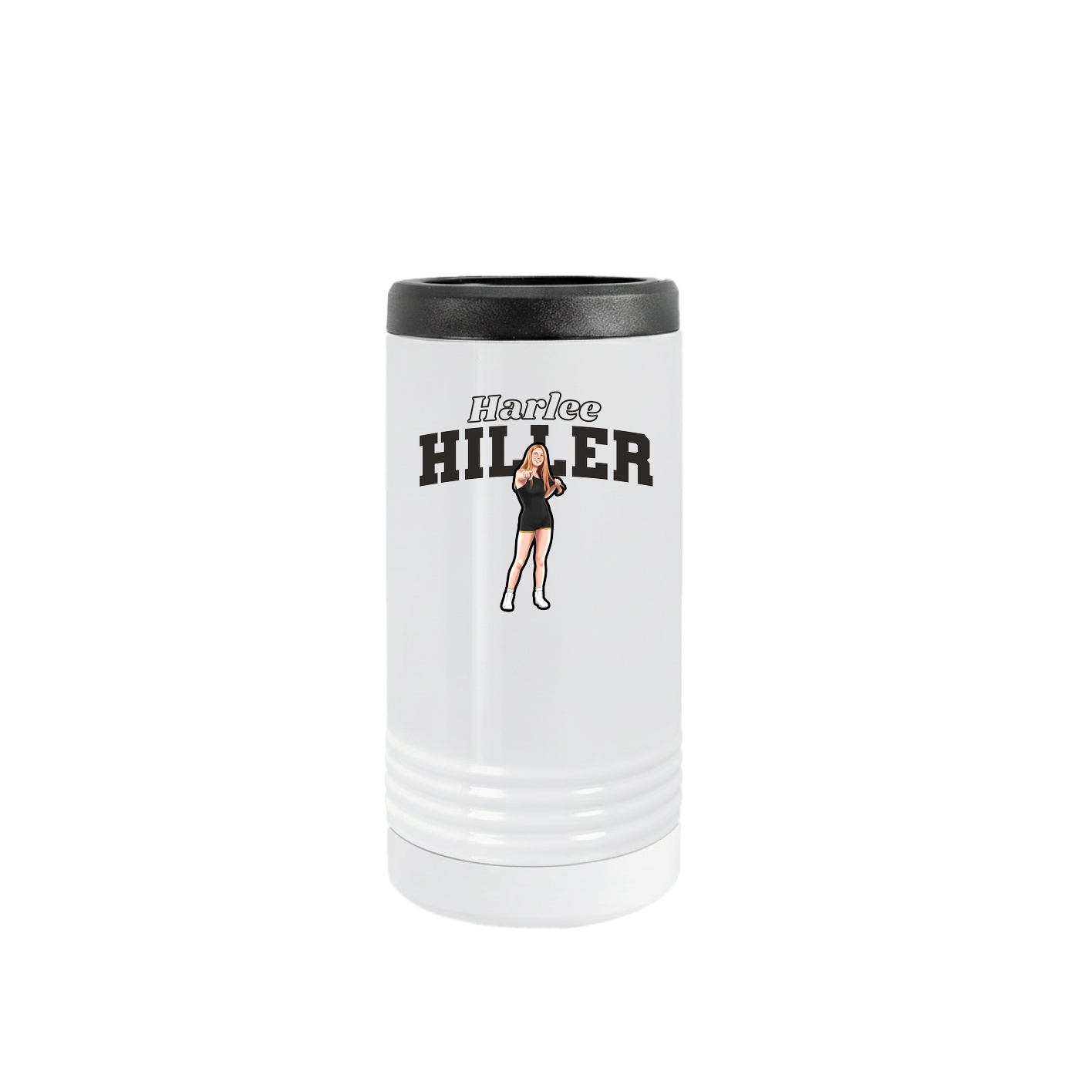 Slim Beverage Holder — Name Arch in White