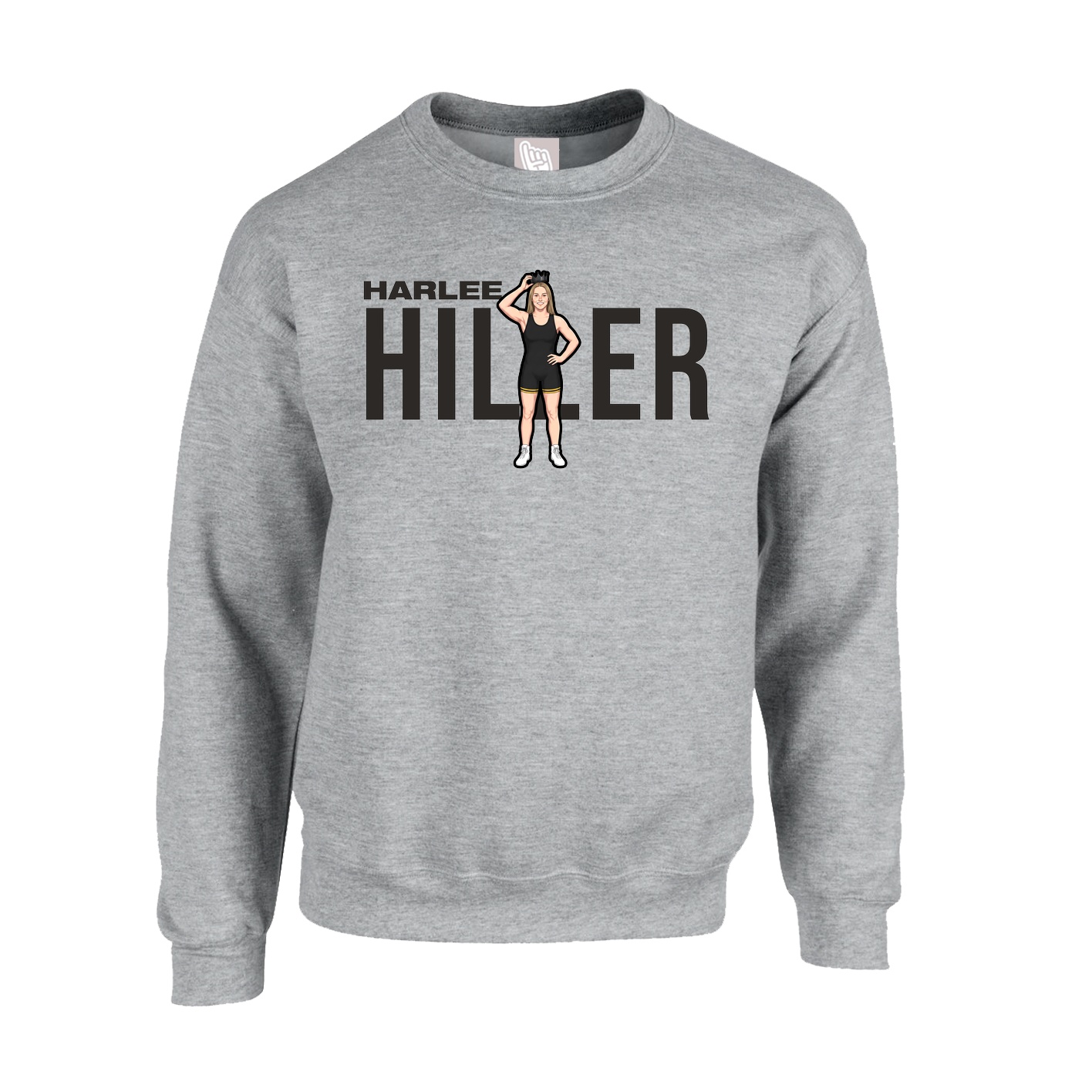 Fleece Crew — Player Name in Grey