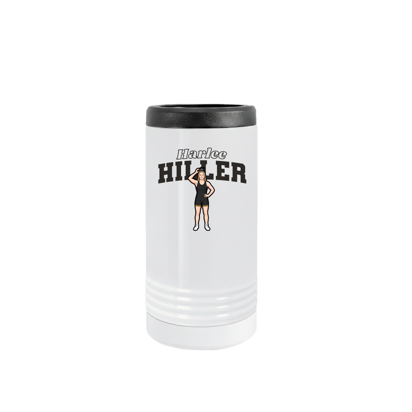 Slim Beverage Holder — Name Arch in White
