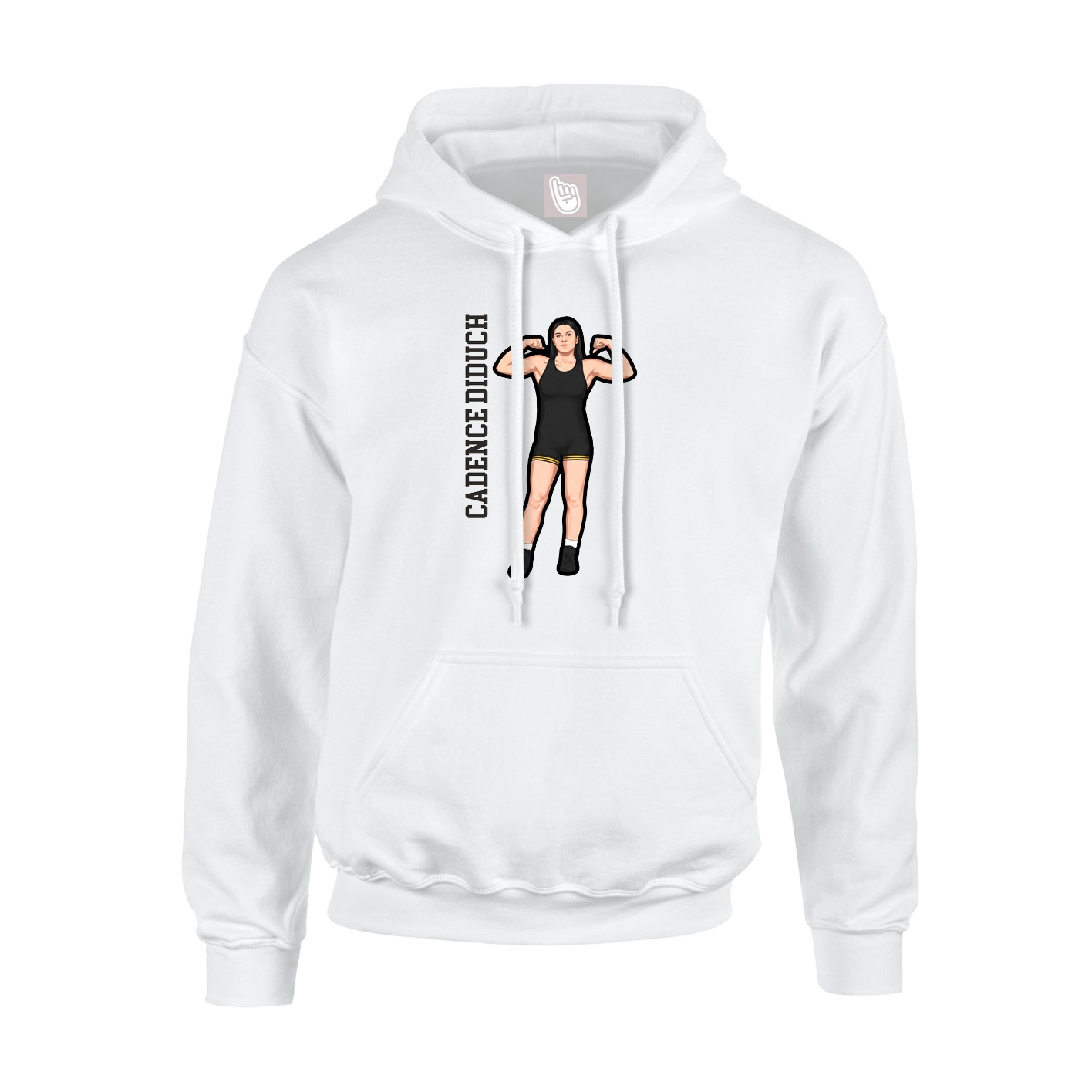 Youth Hoodie — Name Vertical in White