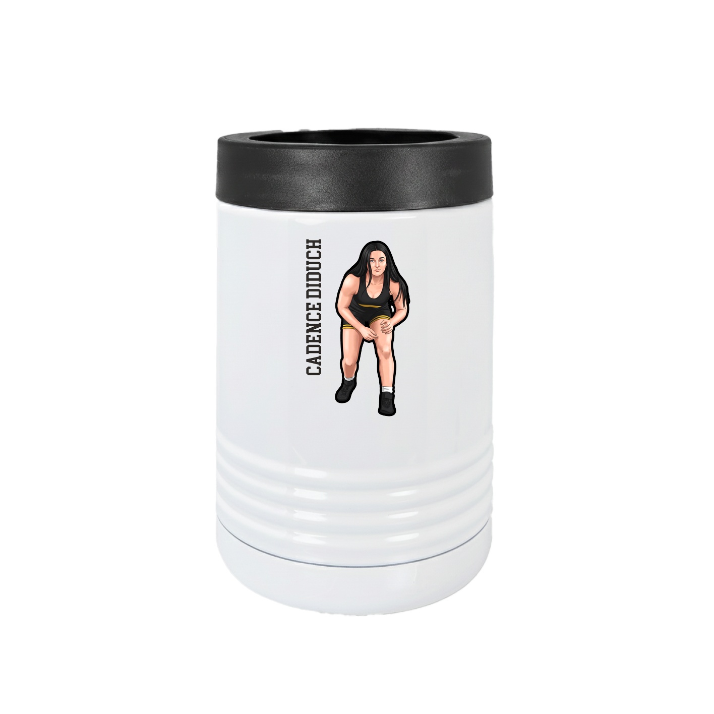 Beverage Holder — Name Vertical in White