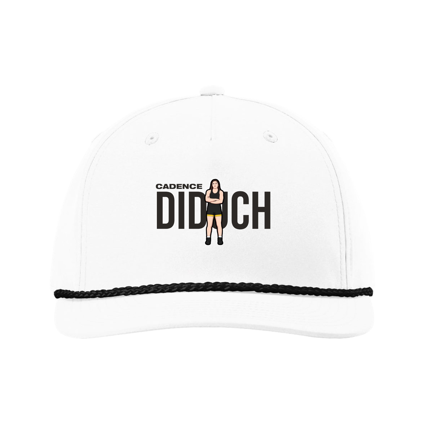 Five-Panel Classic Rope Cap — Player Name in White