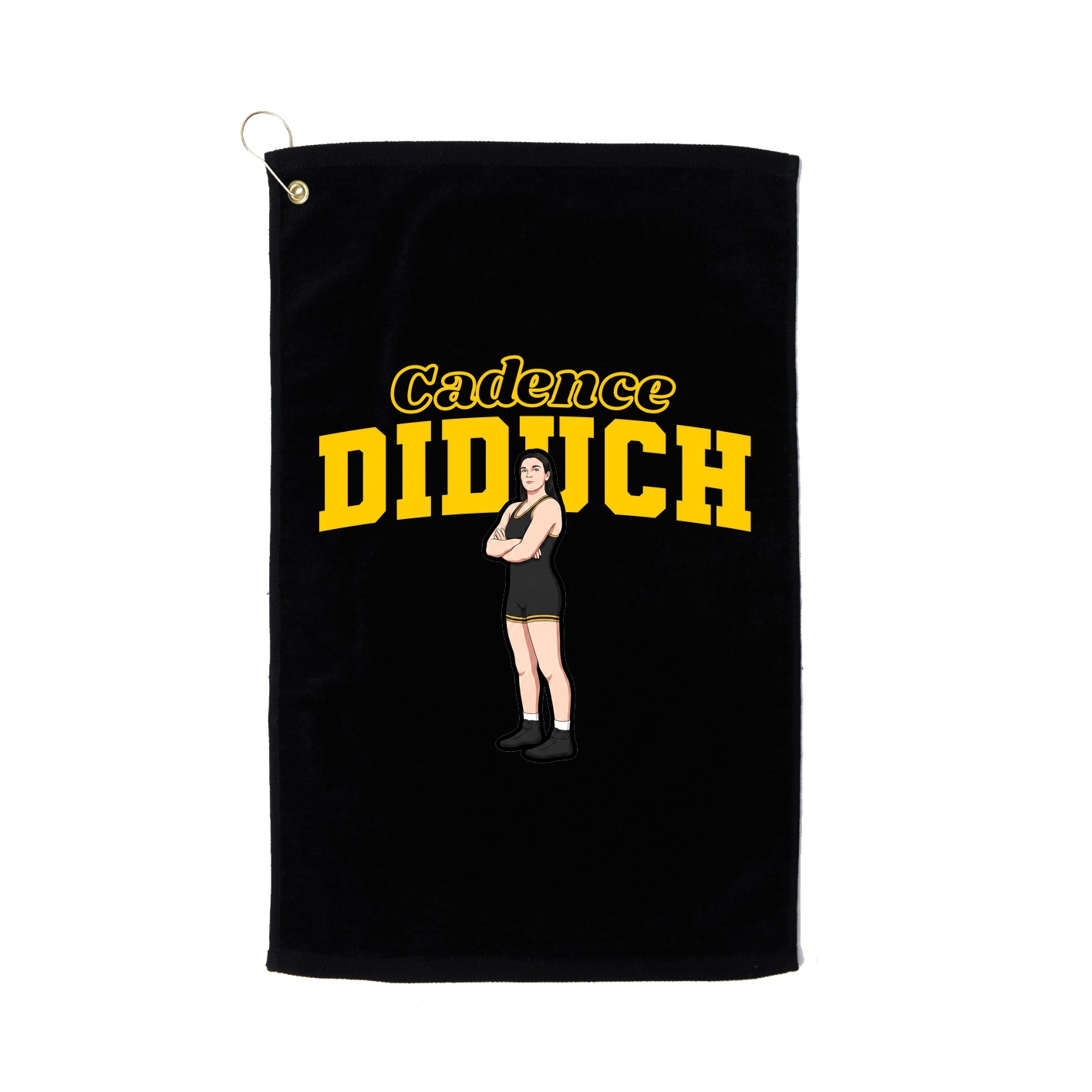 Golf Towel — Name Arch in Black