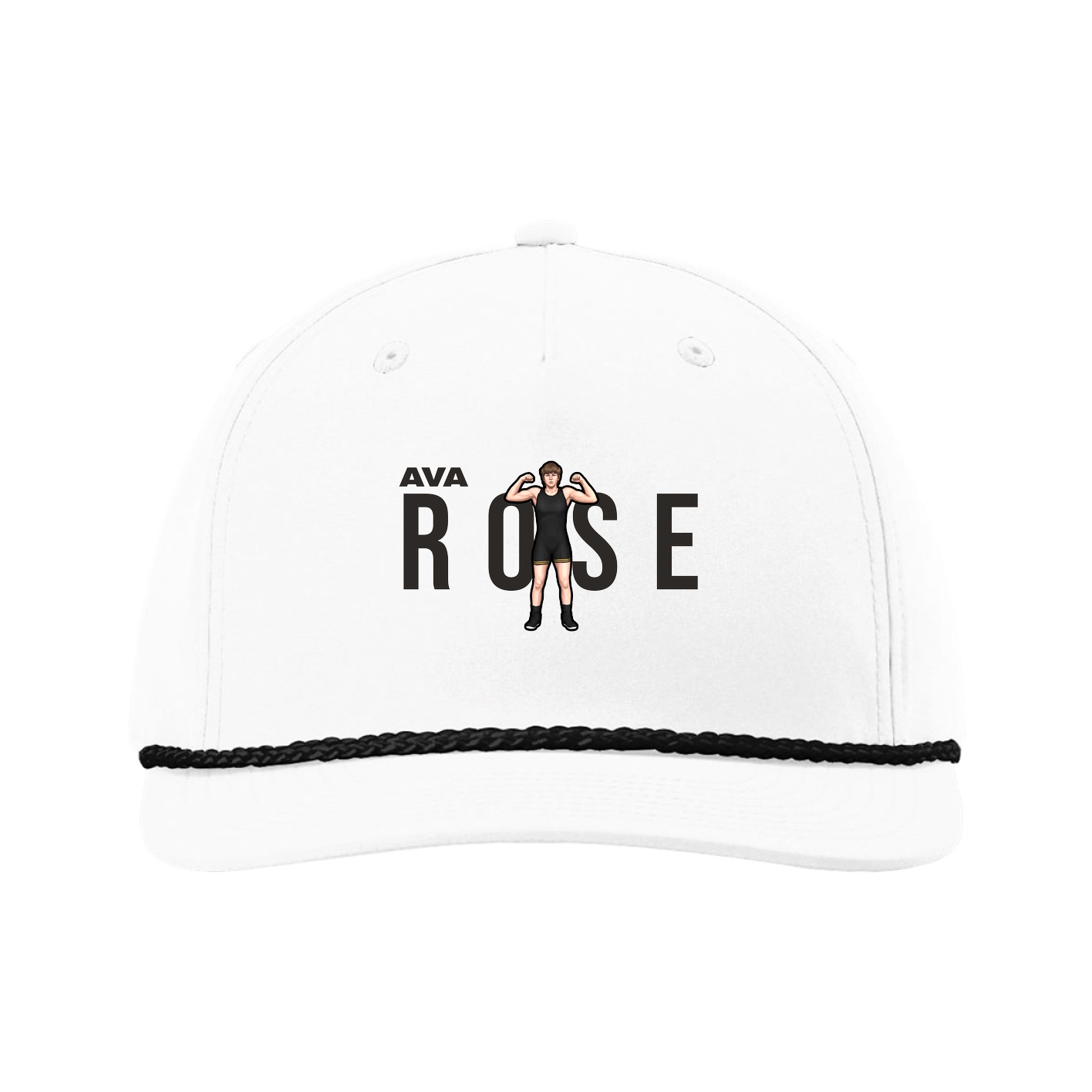 Five-Panel Classic Rope Cap — Player Name in White