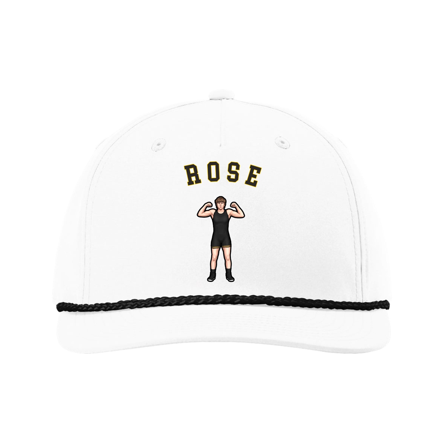 Five-Panel Classic Rope Cap — Shirsey Arch in White
