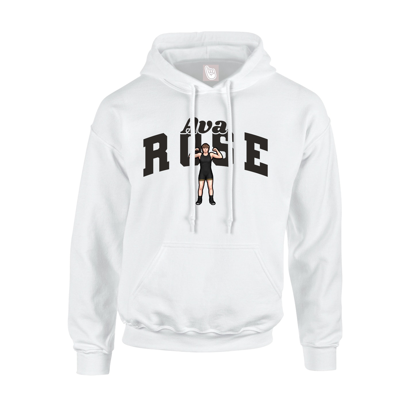 Hoodie — Signature Arch in White