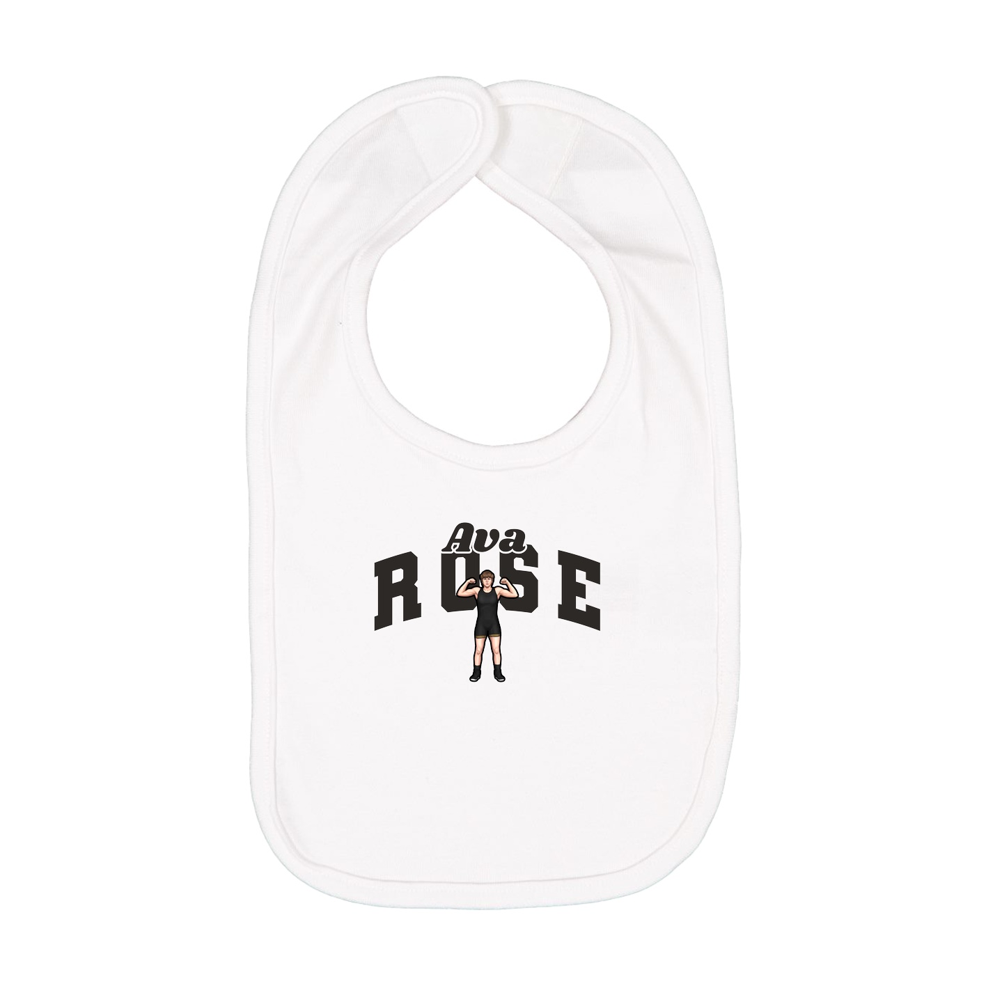 Infant Bib — Signature Arch in White