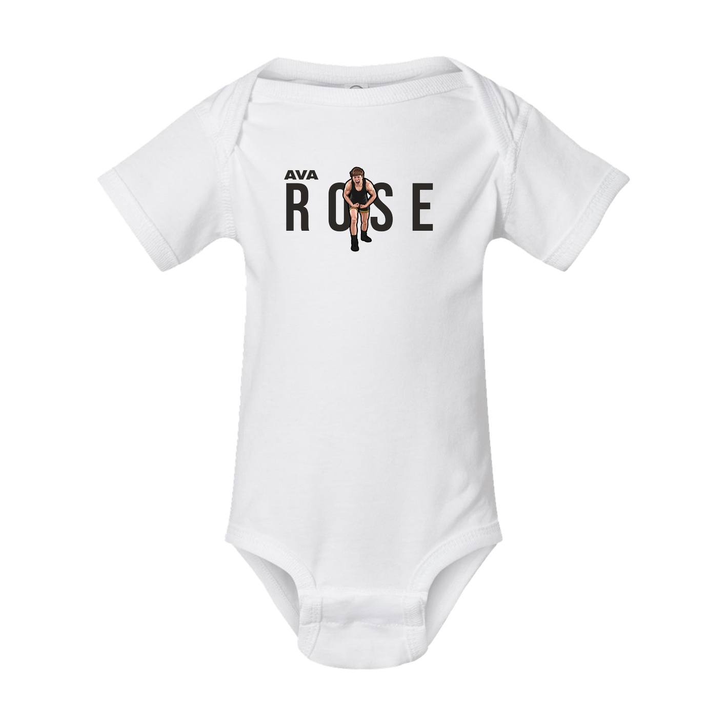 Baby Onesie — Player Name in White