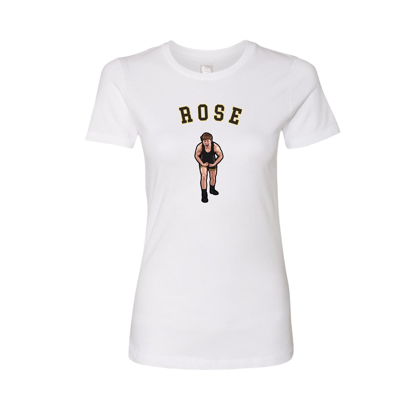 Fitted Women's Tee — Shirsey Arch in White