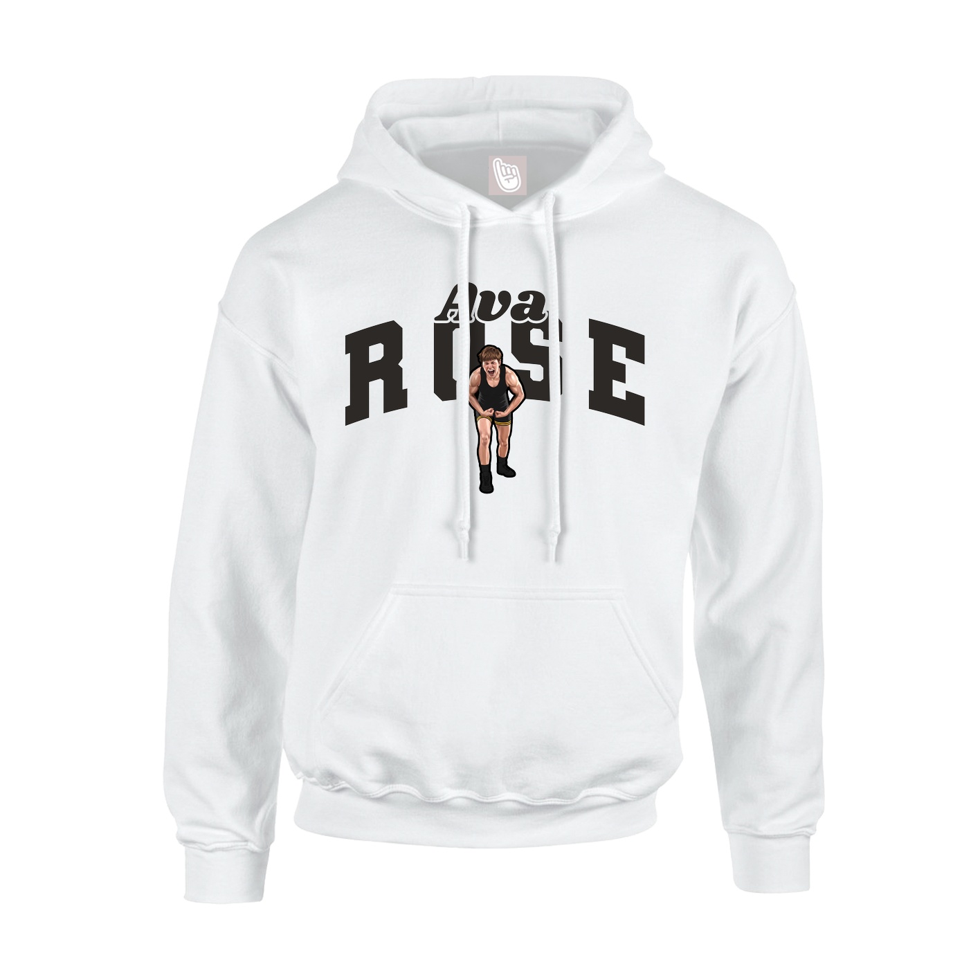 Hoodie — Signature Arch in White