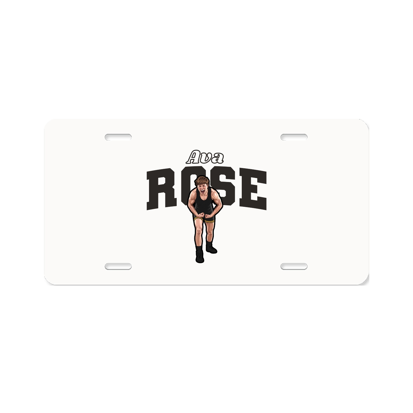License Plate — Name Arch in Classic