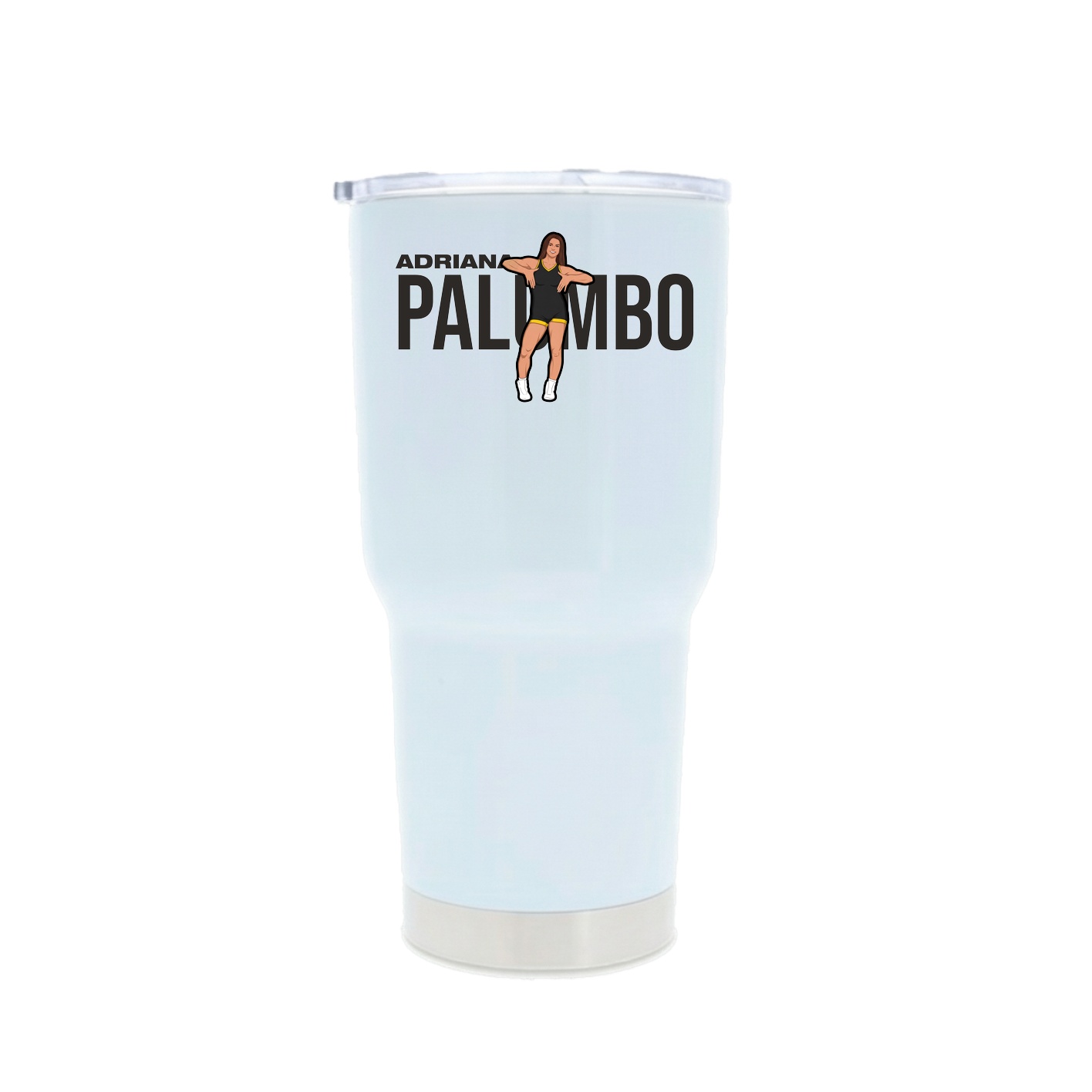 30oz Stainless Steel Tumbler — Player Name in White