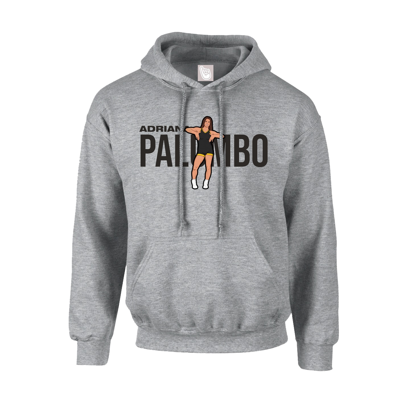 Hoodie — Player Name in Grey