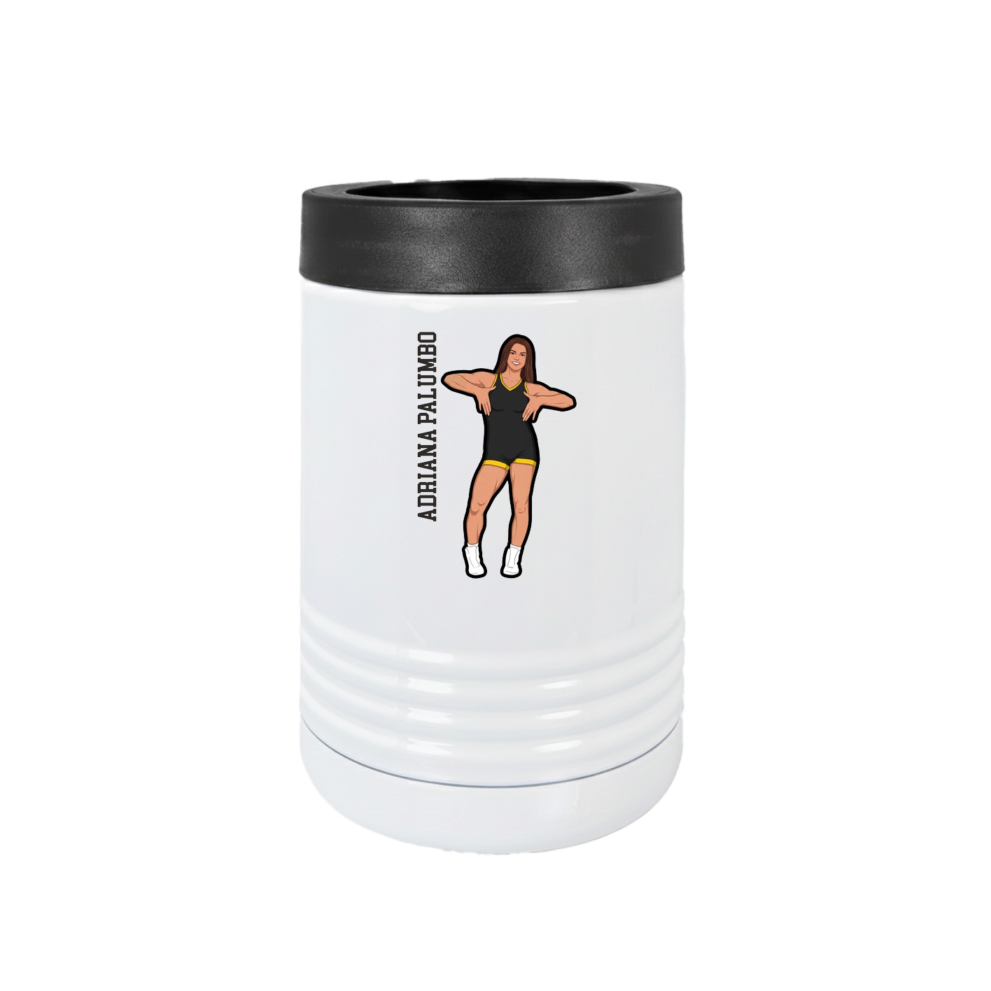 Beverage Holder — Name Vertical in White