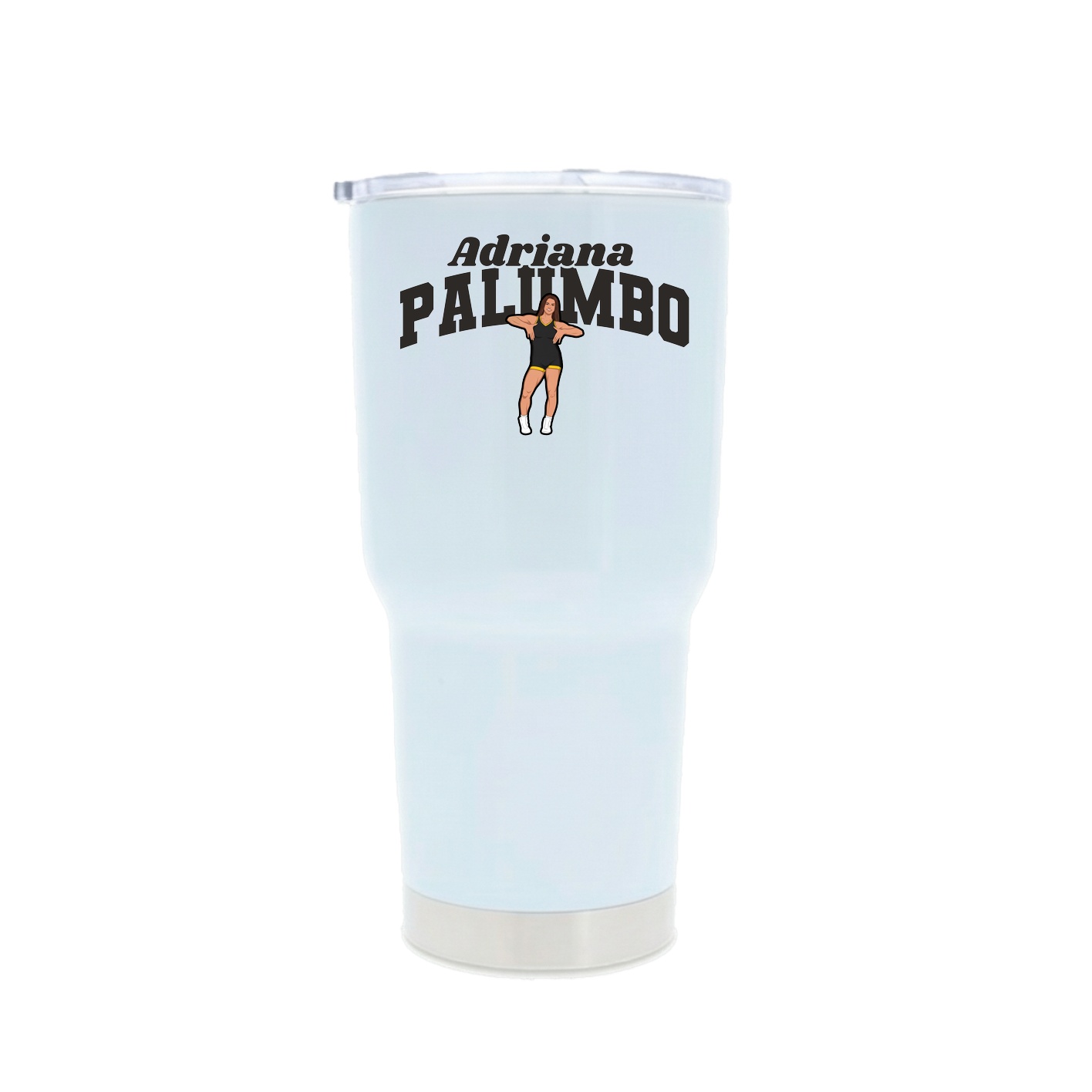 30oz Stainless Steel Tumbler — Signature Arch in White