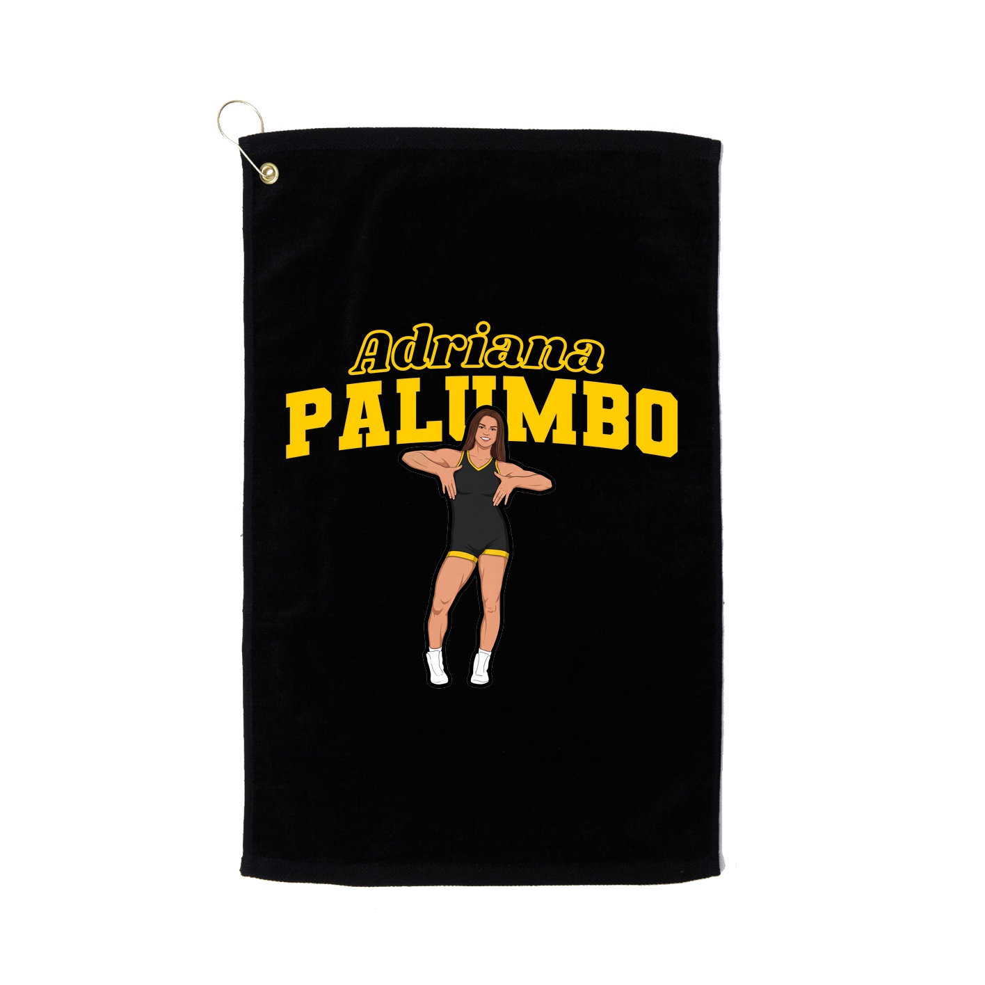 Golf Towel — Name Arch in Black