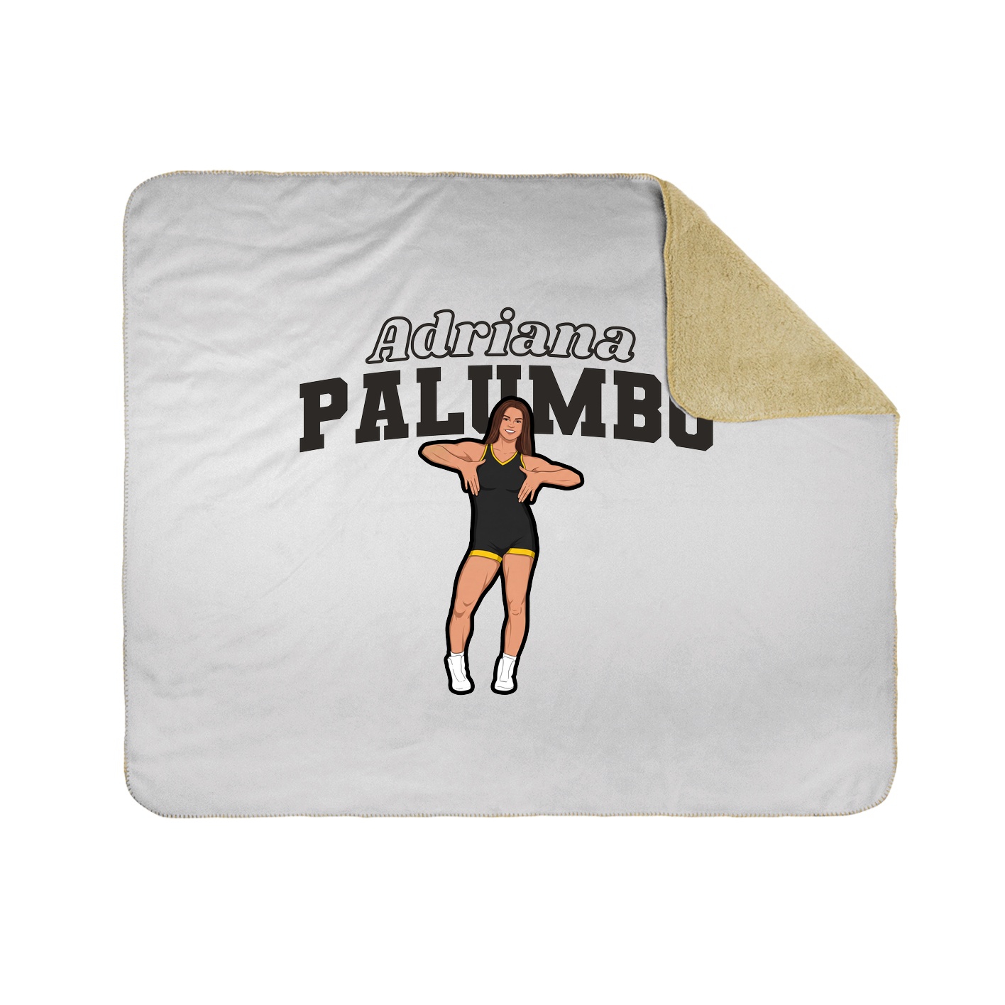 Throw Blanket — Name Arch in White