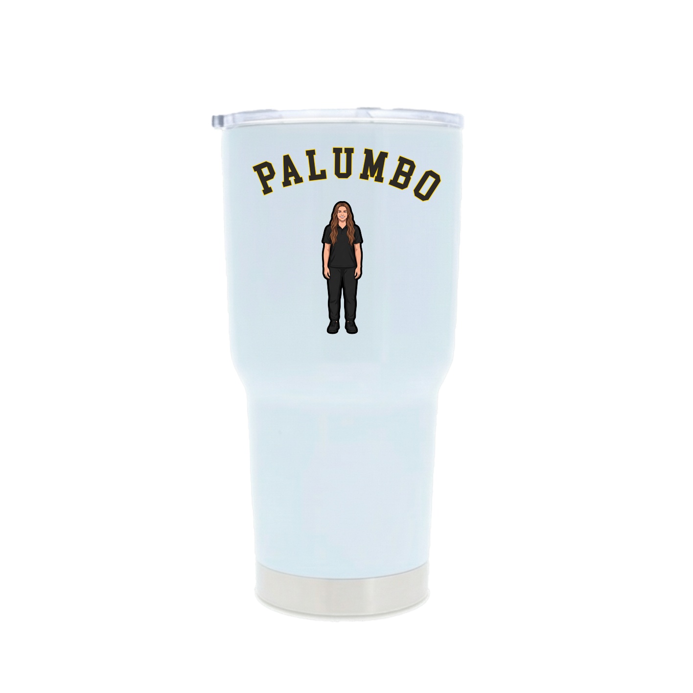 30oz Stainless Steel Tumbler — Shirsey Arch in White