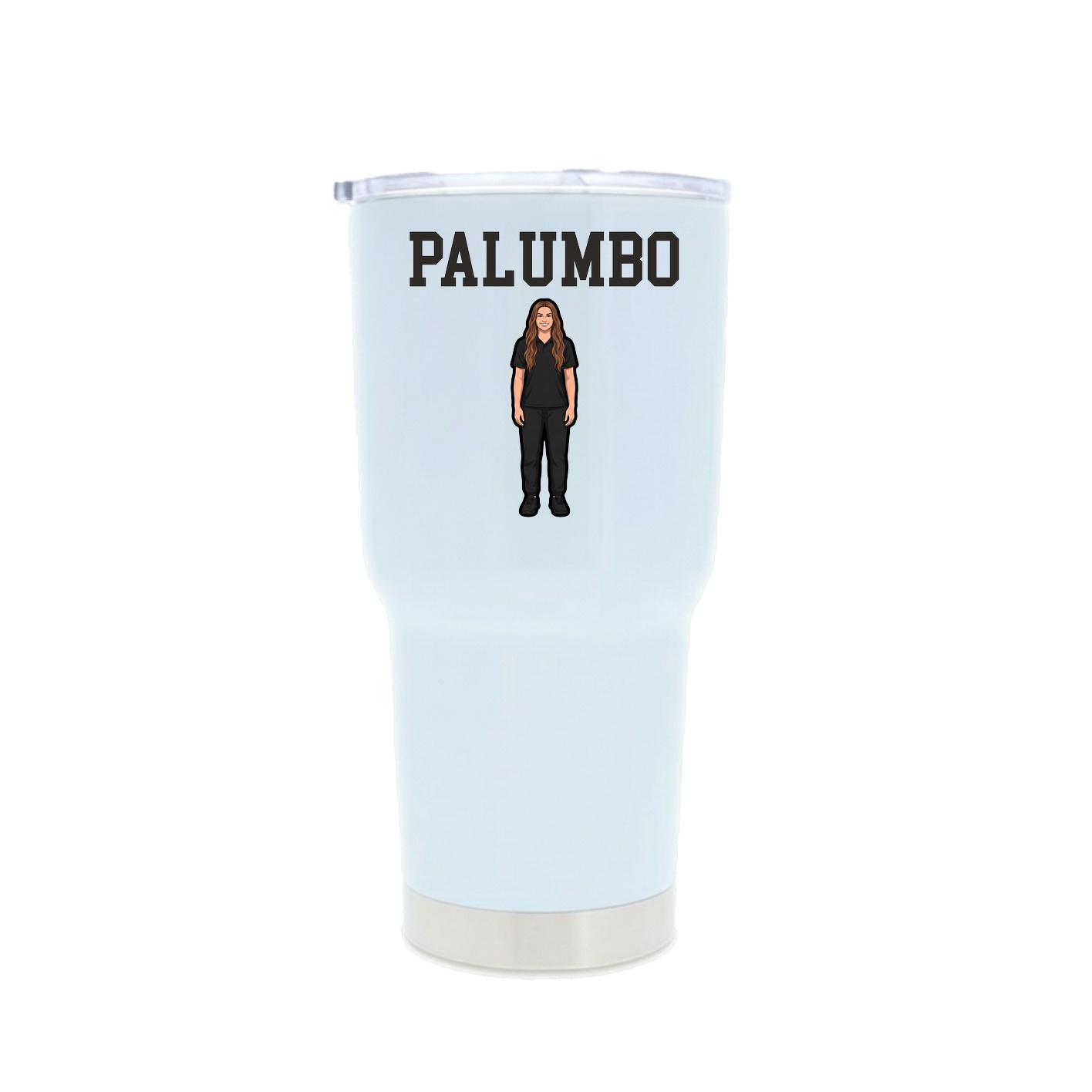 30oz Stainless Steel Tumbler — Shirsey in White