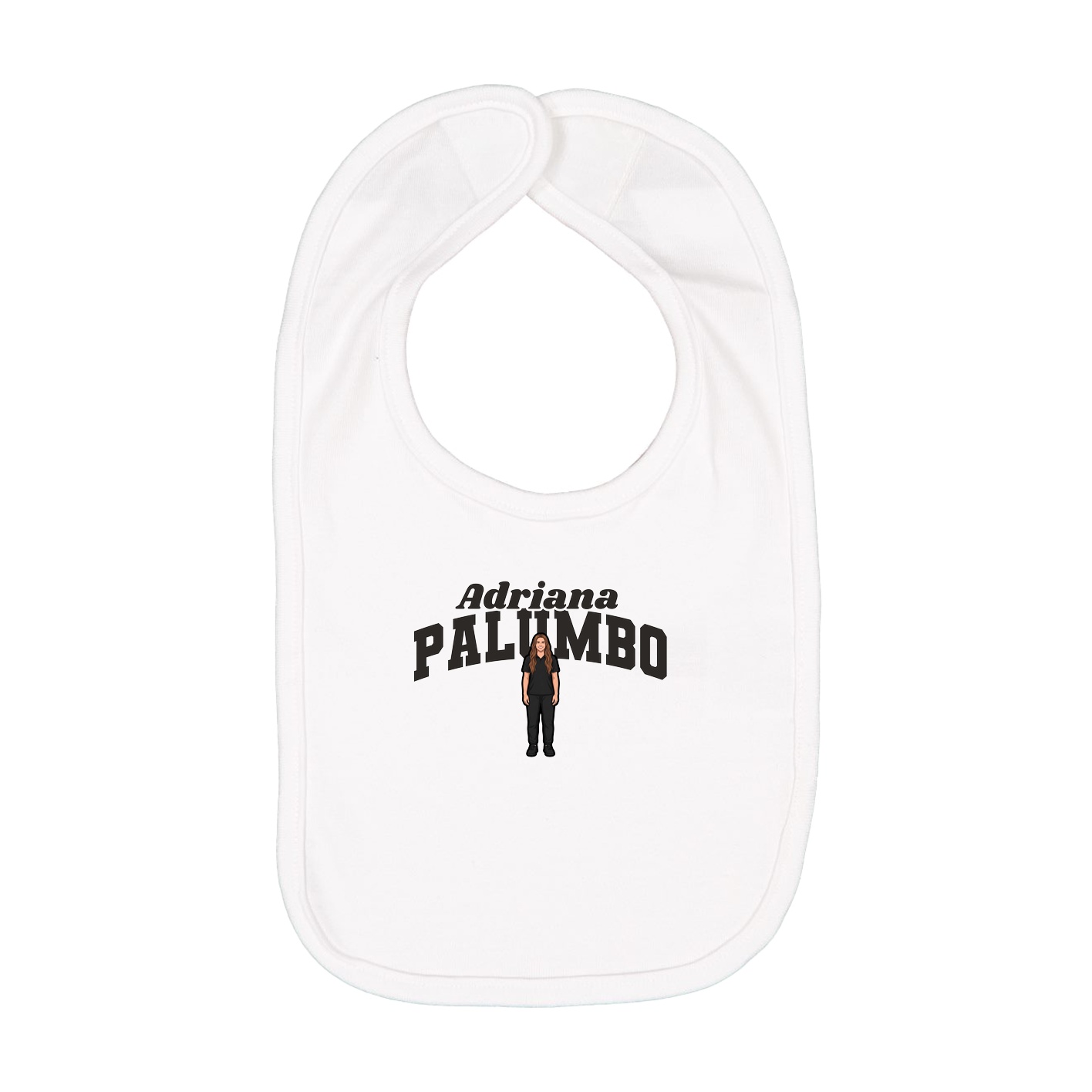 Infant Bib — Signature Arch in White