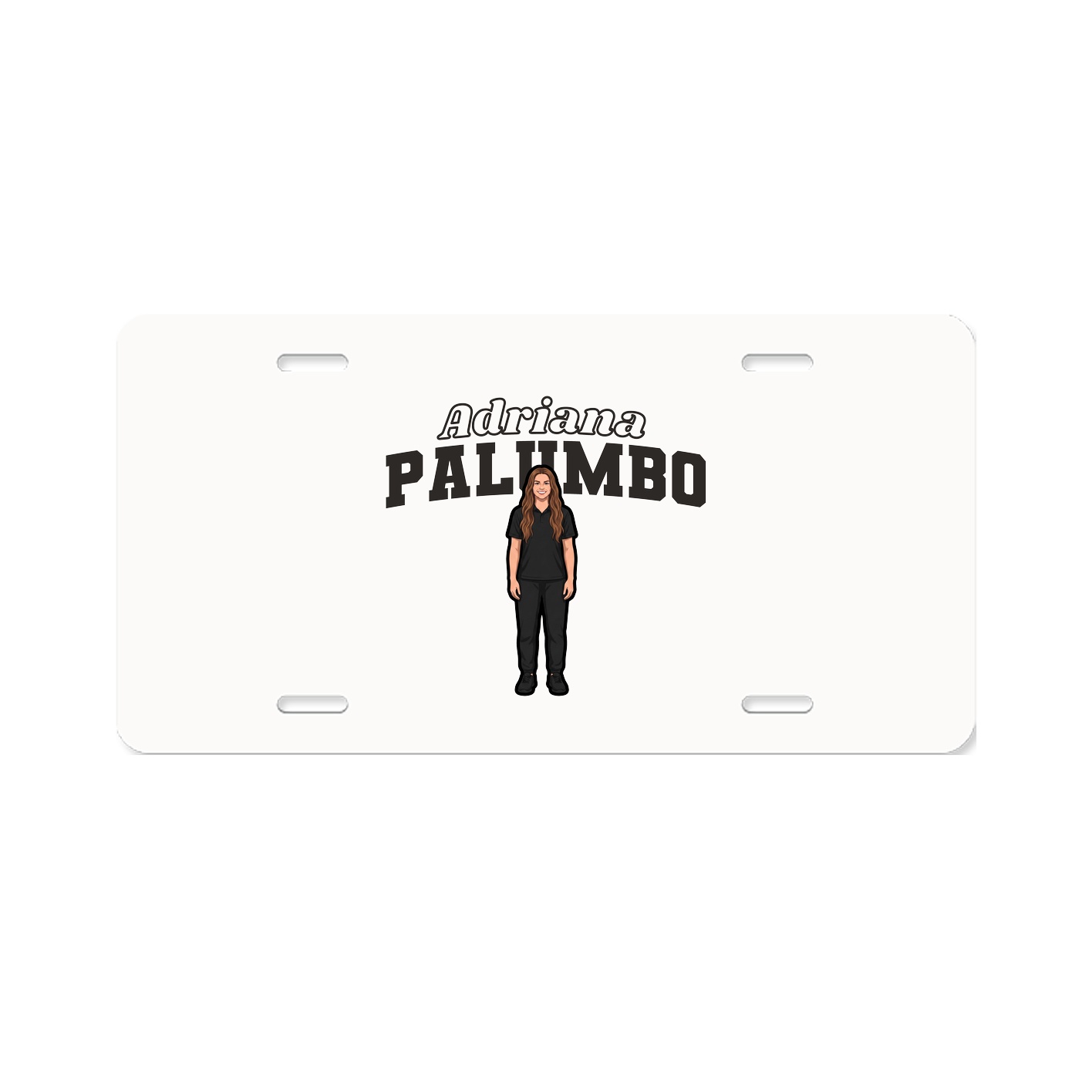 License Plate — Name Arch in Classic