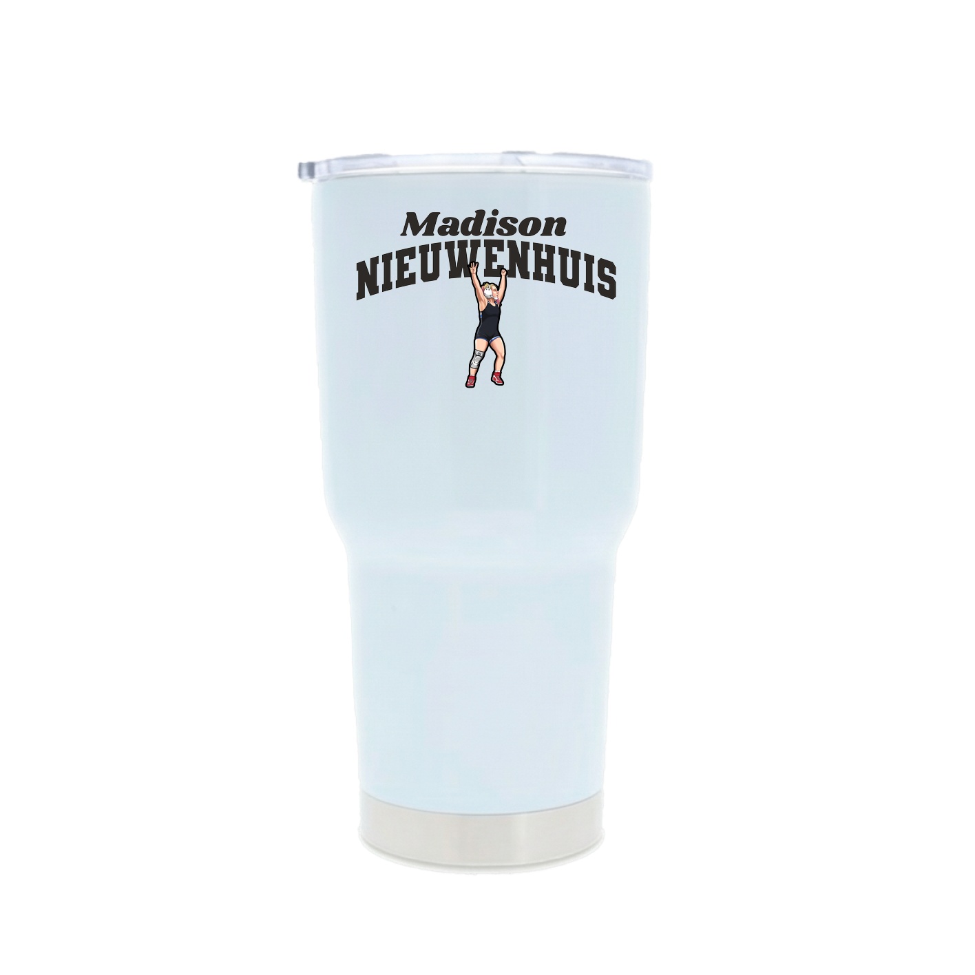 30oz Stainless Steel Tumbler — Signature Arch in White