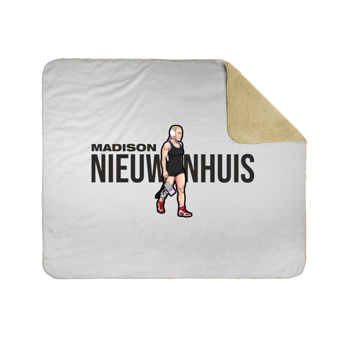 Throw Blanket — Player Name in White