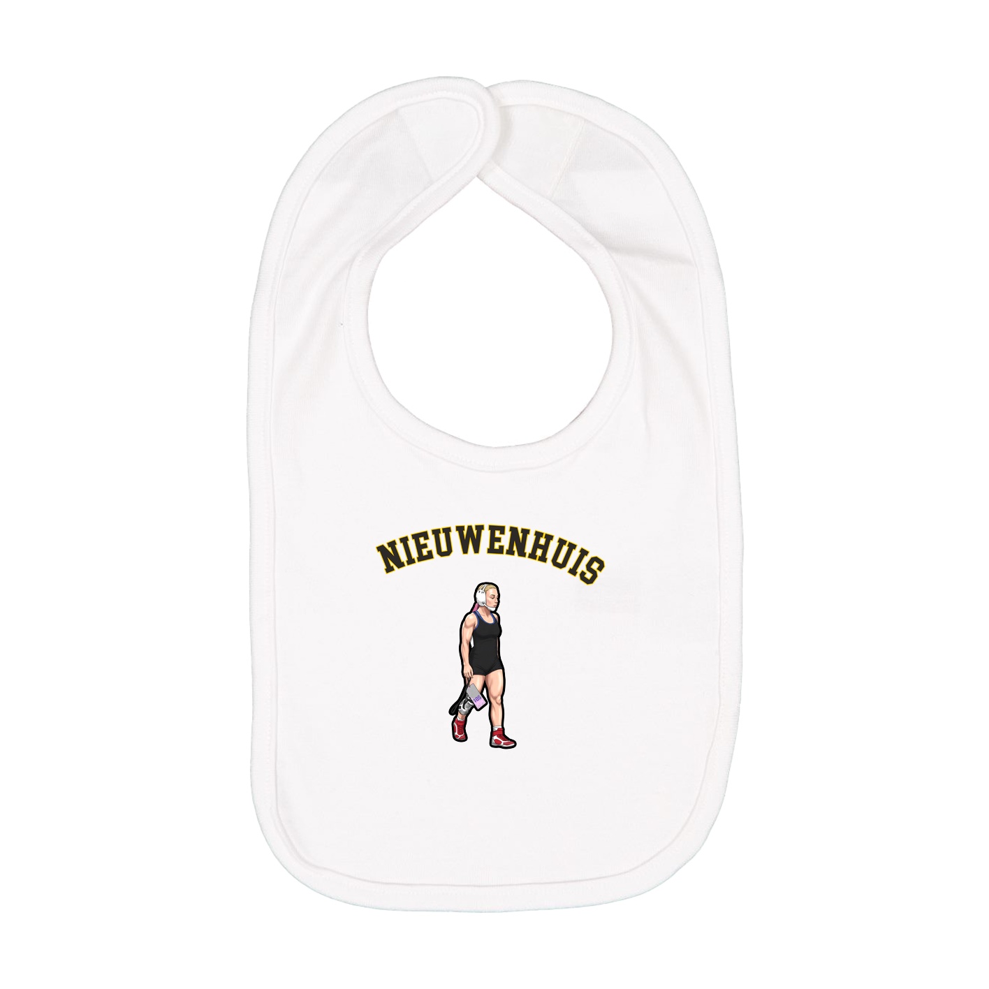 Infant Bib — Shirsey Arch in White