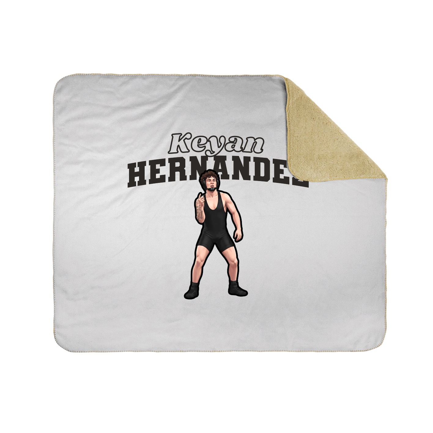 Throw Blanket — Name Arch in White