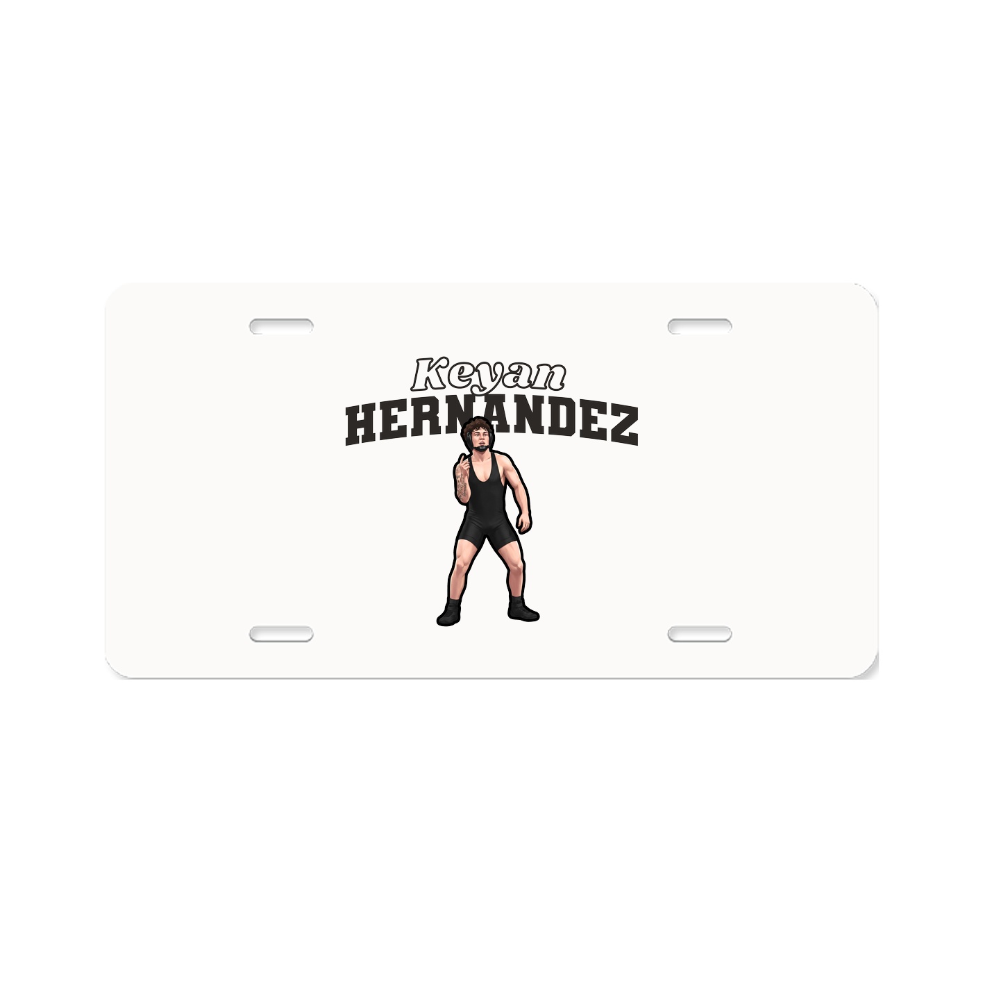 License Plate — Name Arch in Classic