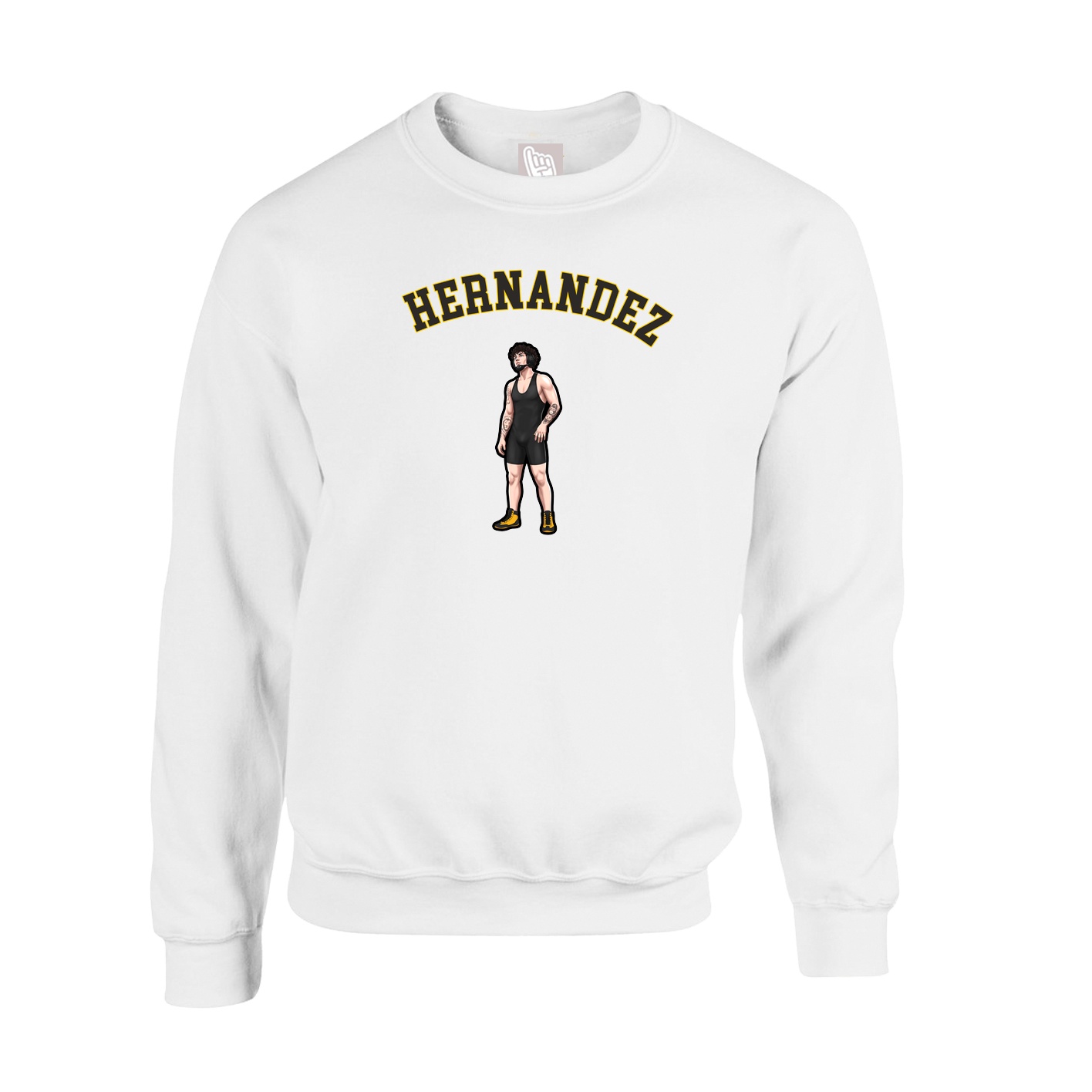 Fleece Crew — Shirsey Arch in White