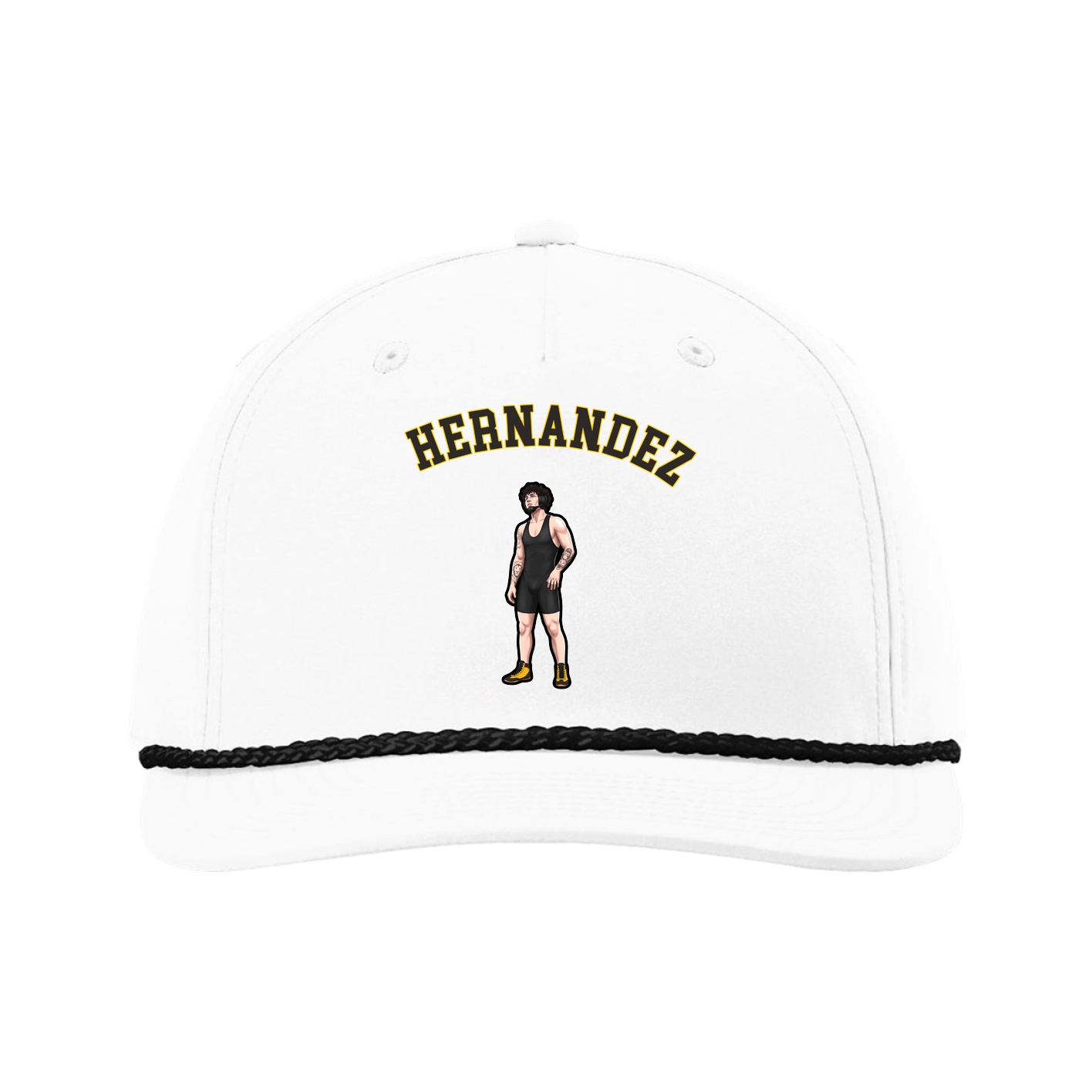Five-Panel Classic Rope Cap — Shirsey Arch in White
