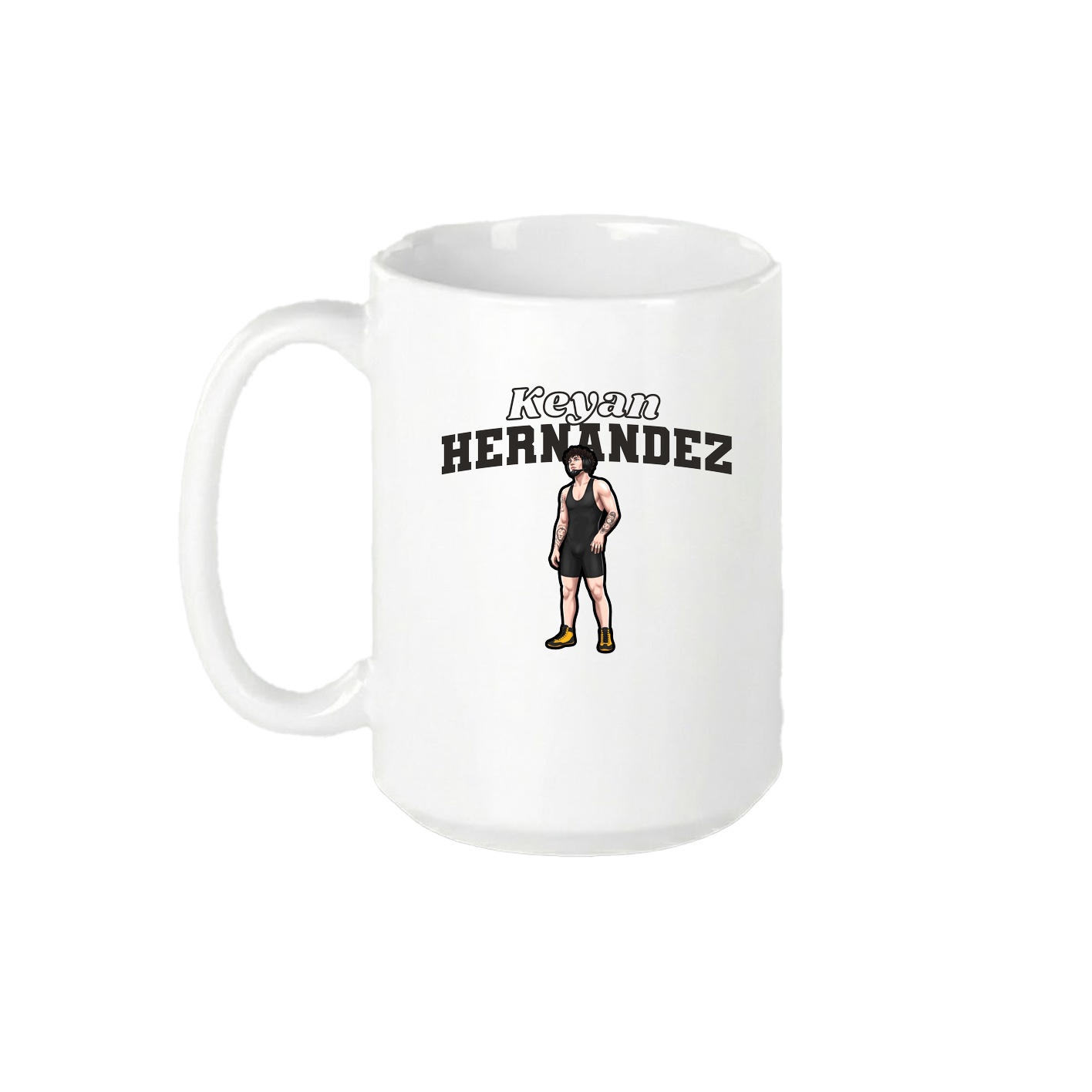 15oz Coffee Mug — Name Arch in White