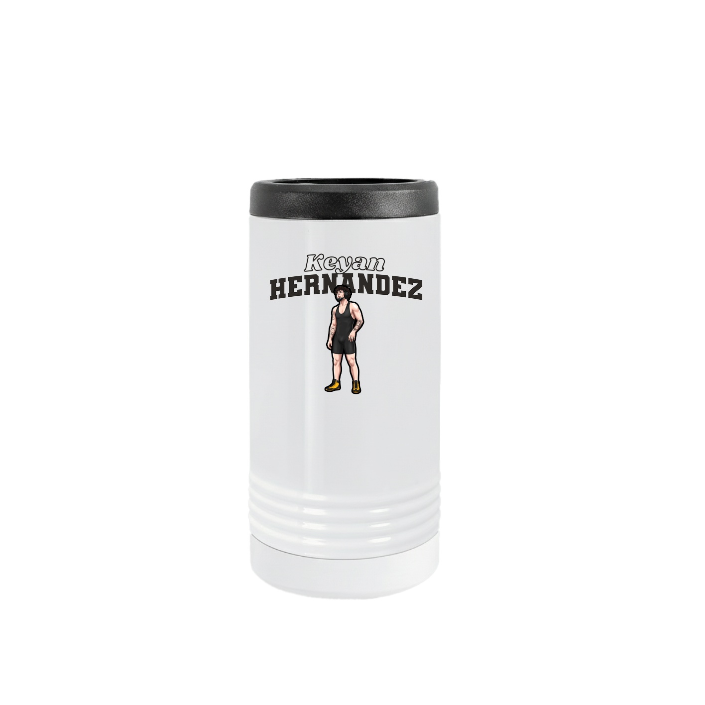Slim Beverage Holder — Name Arch in White