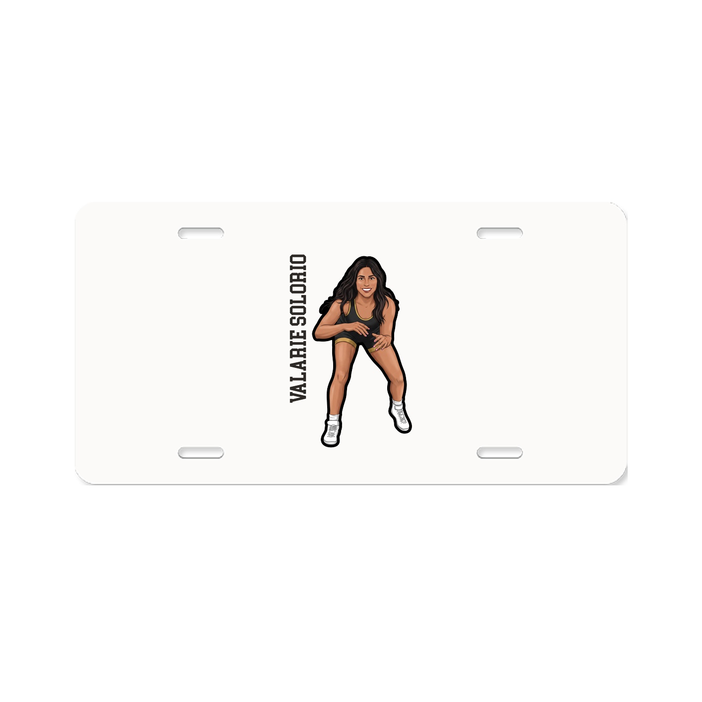 License Plate — Name Vertical in Classic