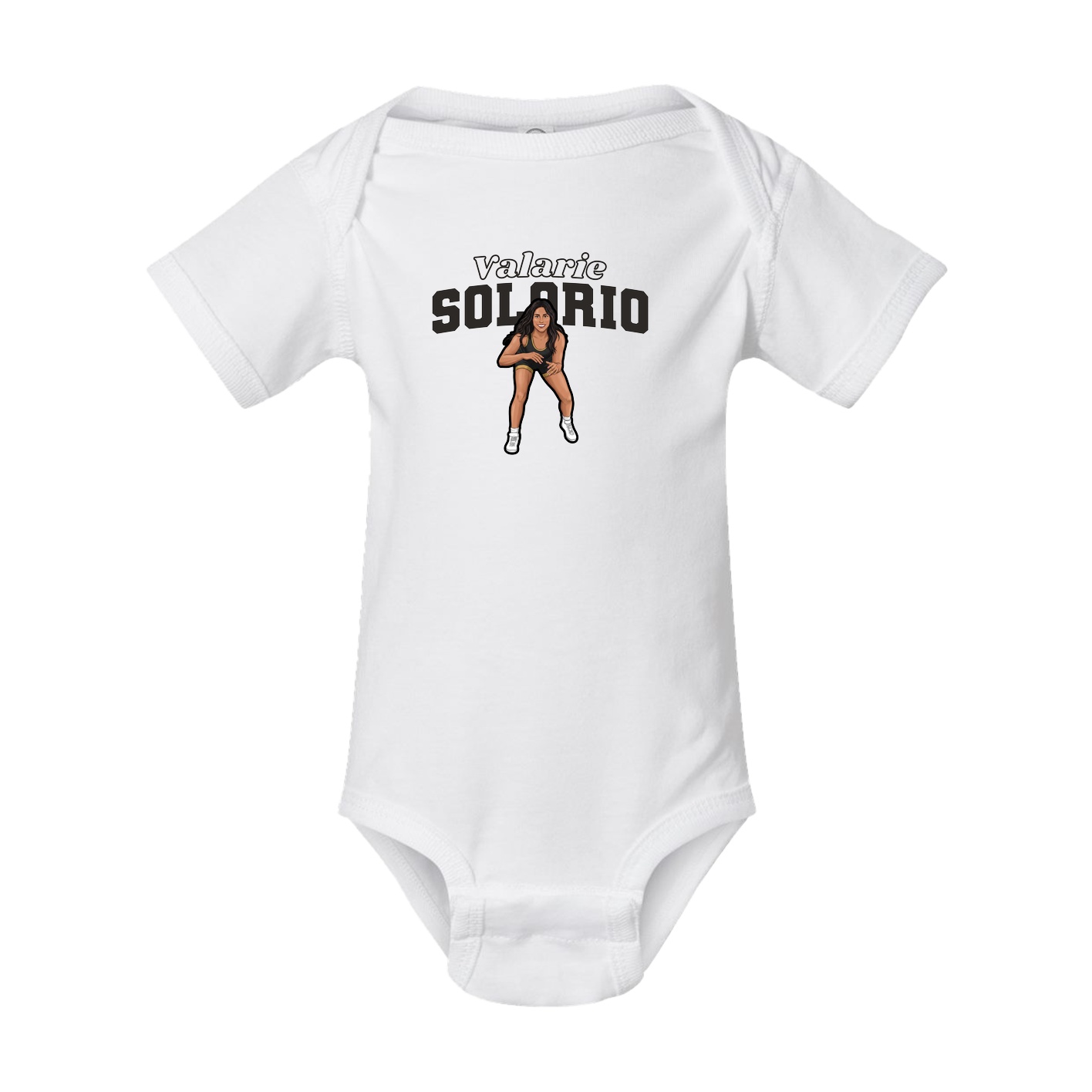 Baby Onesie — Name Arch in White