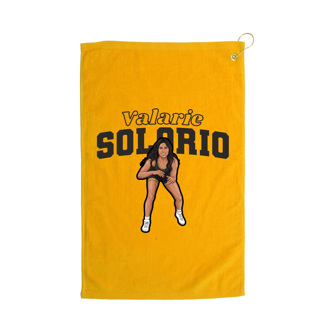 Golf Towel — Name Arch in Gold