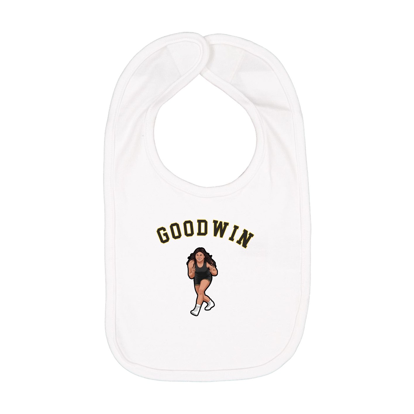 Infant Bib — Shirsey Arch in White