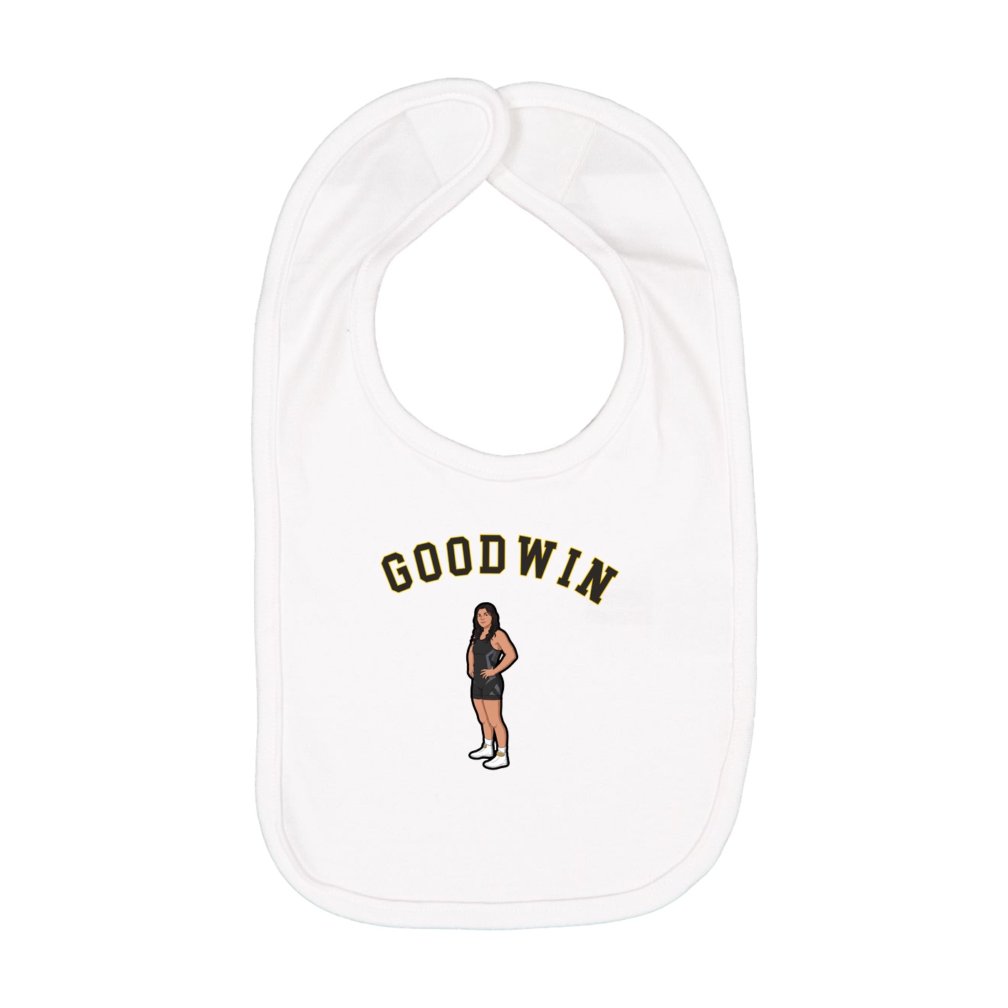 Infant Bib — Shirsey Arch in White